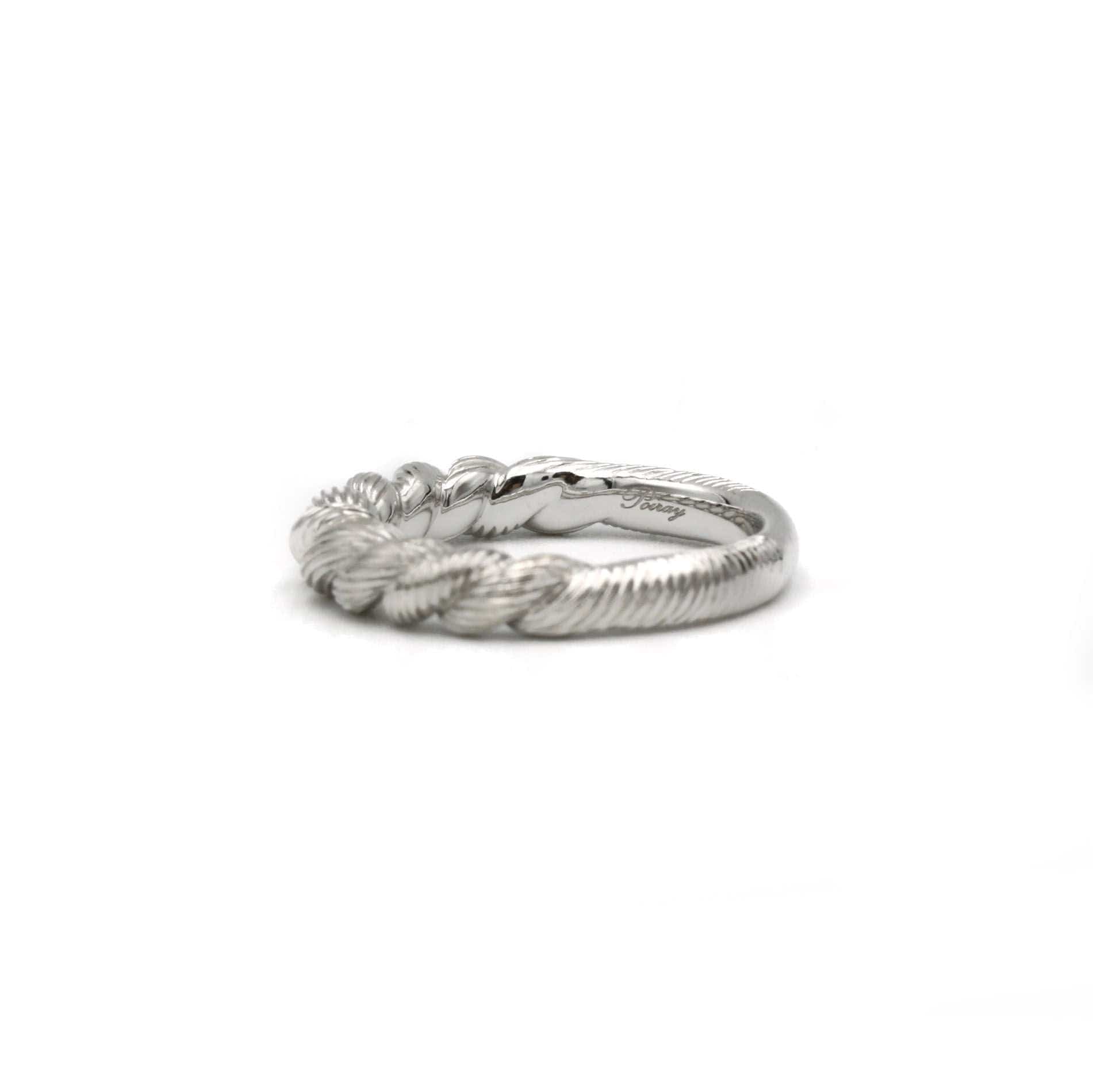 POIRAY - Chiseled white gold ring - Image 2