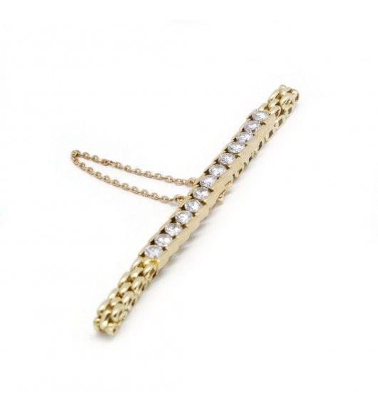 Yellow gold diamond bracelet