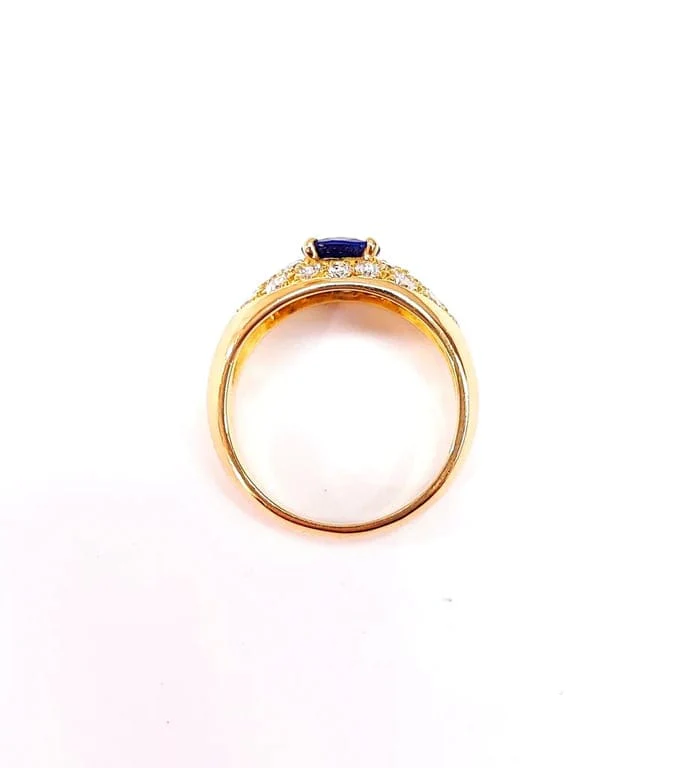 Sapphire and diamond bangle ring - Image 5