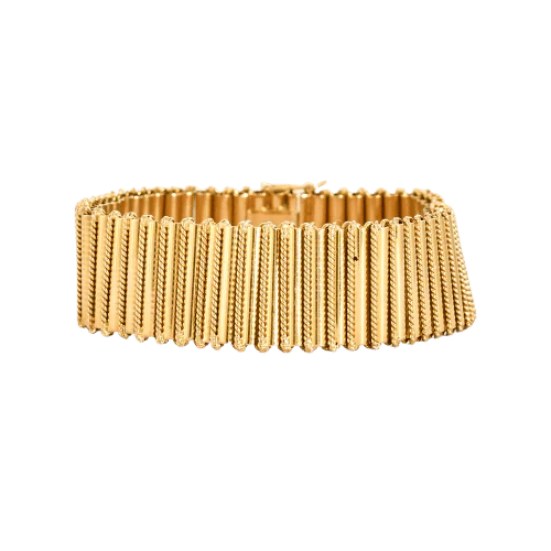 Yellow gold articulated bracelet