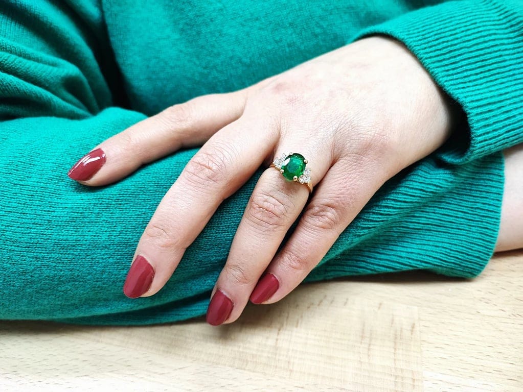 Emerald and diamond ring - Image 3