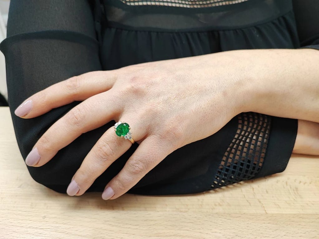 Emerald and diamond ring - Image 5
