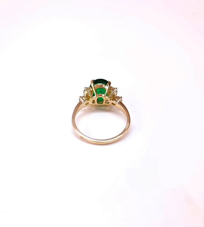 Emerald and diamond ring - Image 8