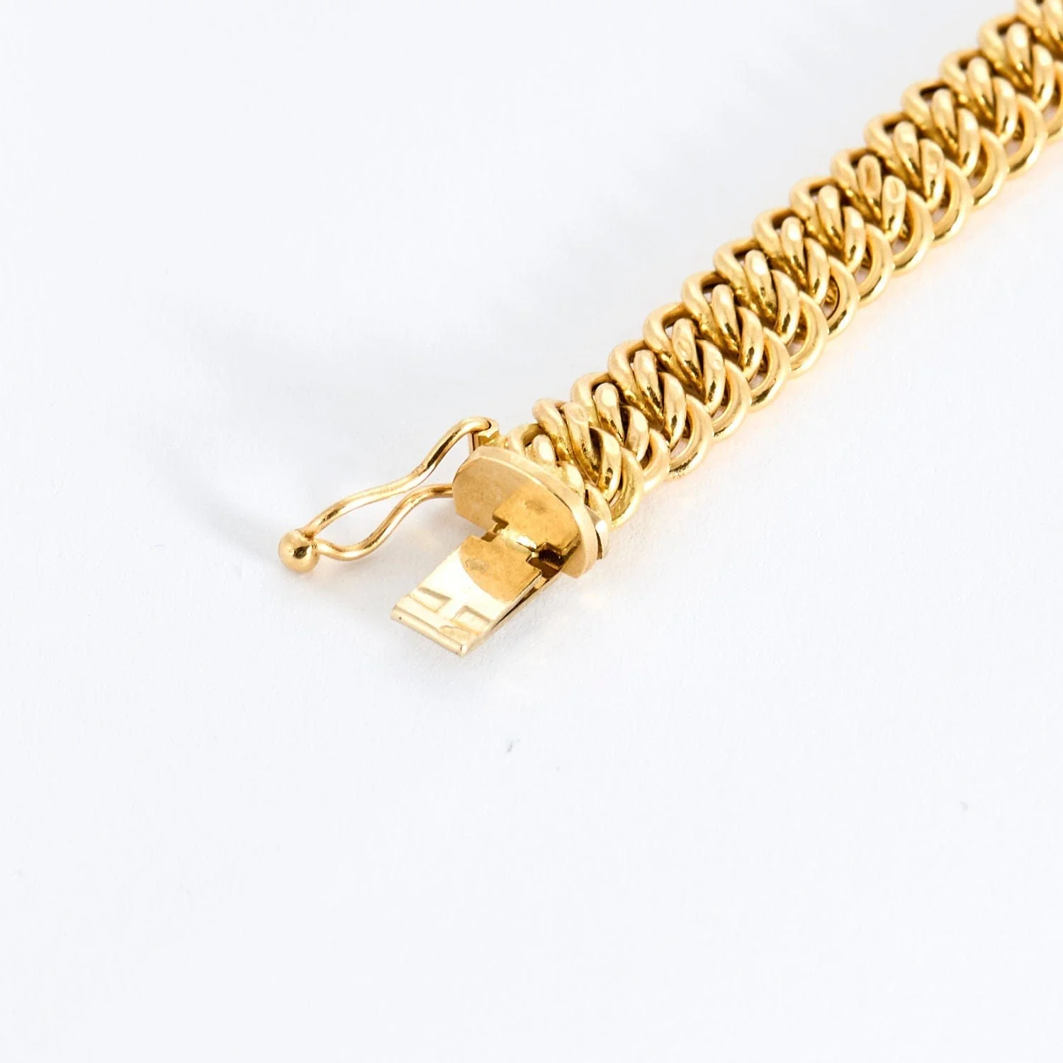 Yellow gold American mesh bracelet - Image 5
