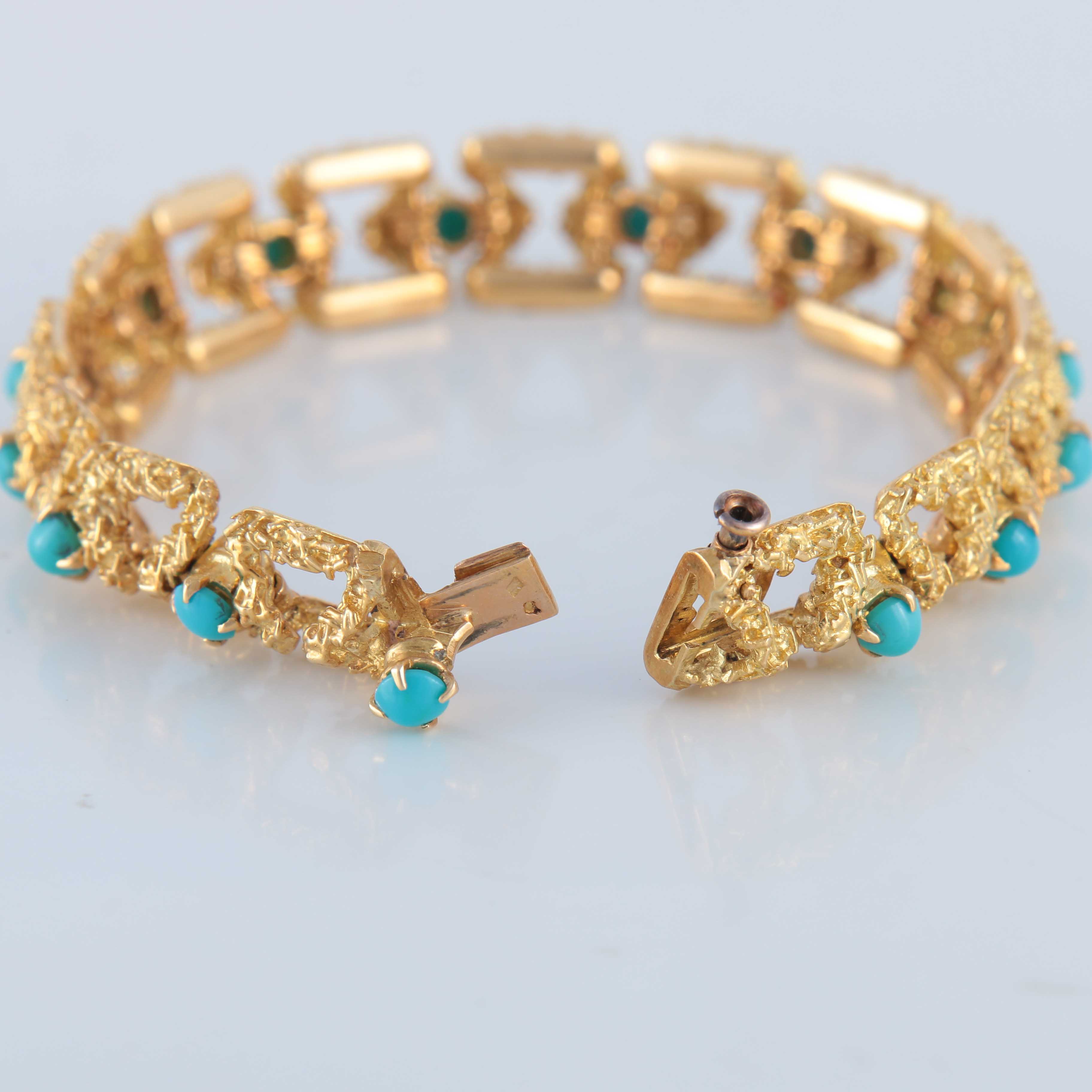 Old bracelet Mauboussin yellow gold turquoise - Image 4
