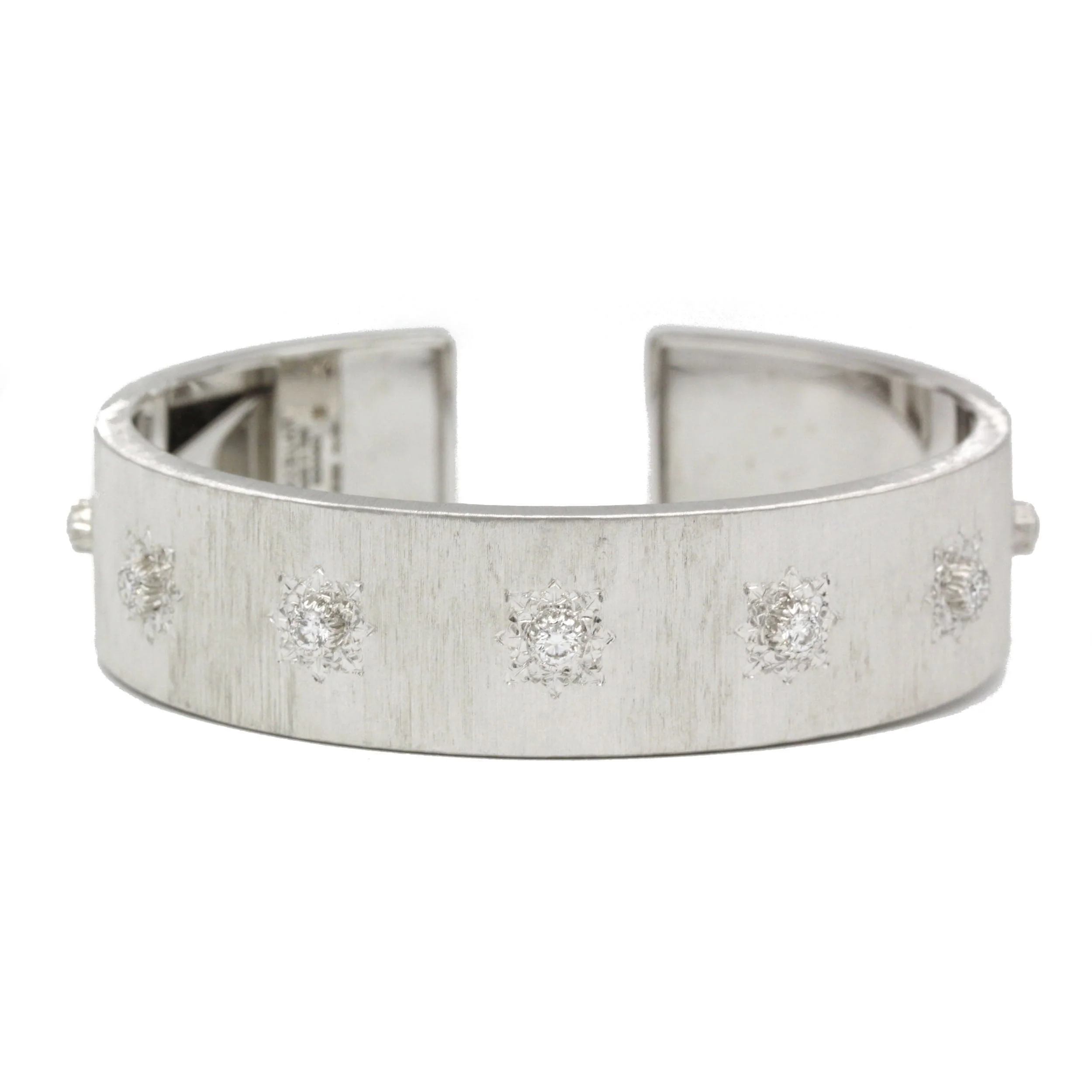 BUCCELLATI - Macri Classica Bracelet White Gold Chiseled Diamonds
