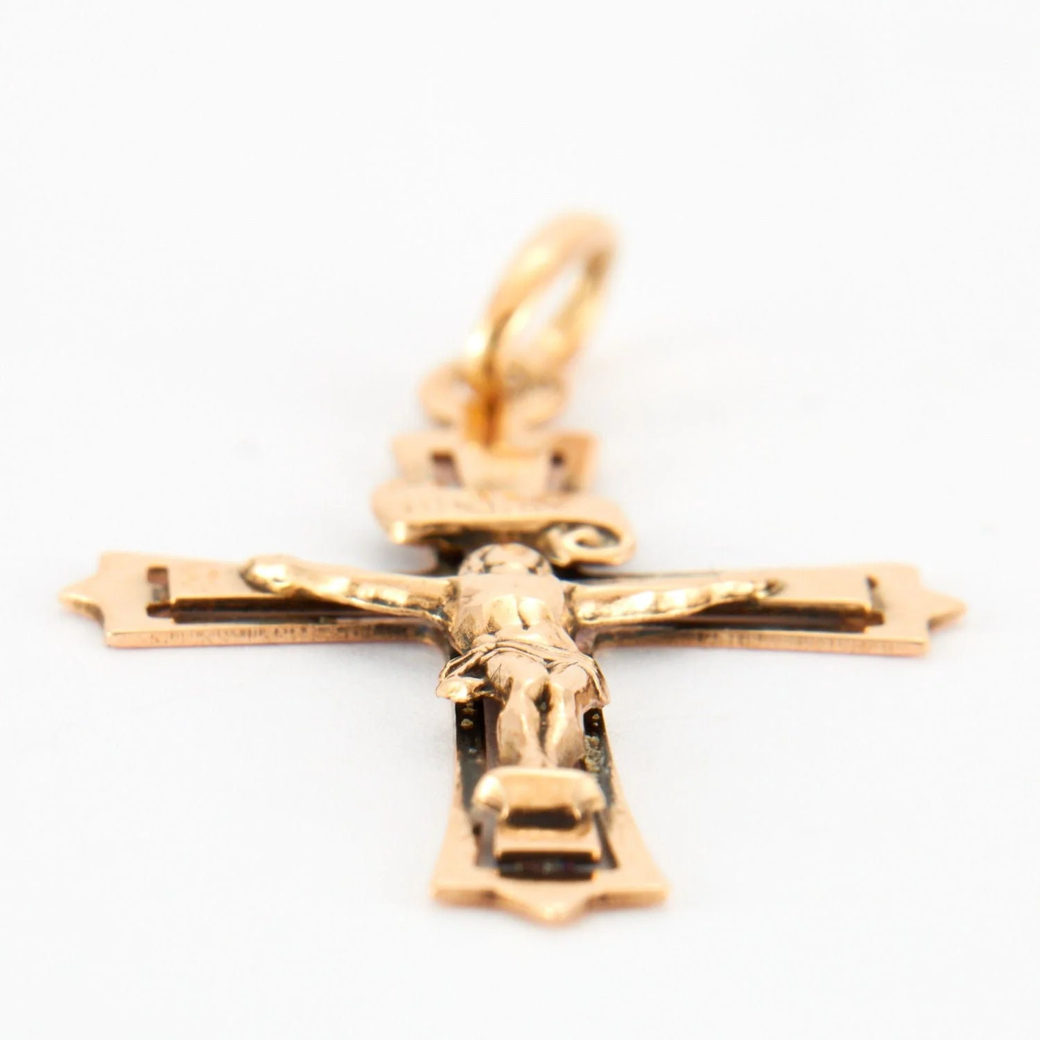 Cross pendant in yellow gold - Image 3