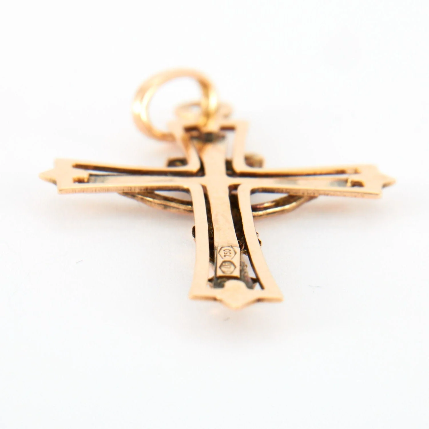 Cross pendant in yellow gold - Image 4