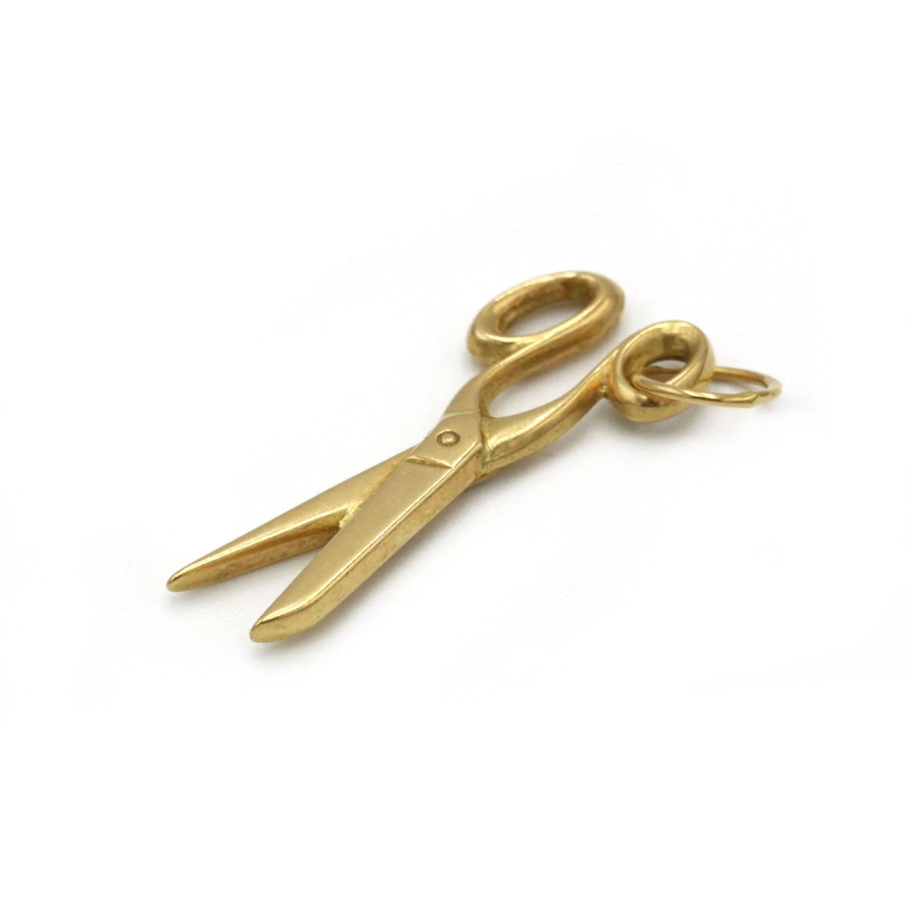 Scissors Charm Pendant - Yellow Gold - Image 3
