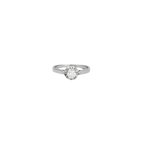 White Gold Diamond Solitaire Ring