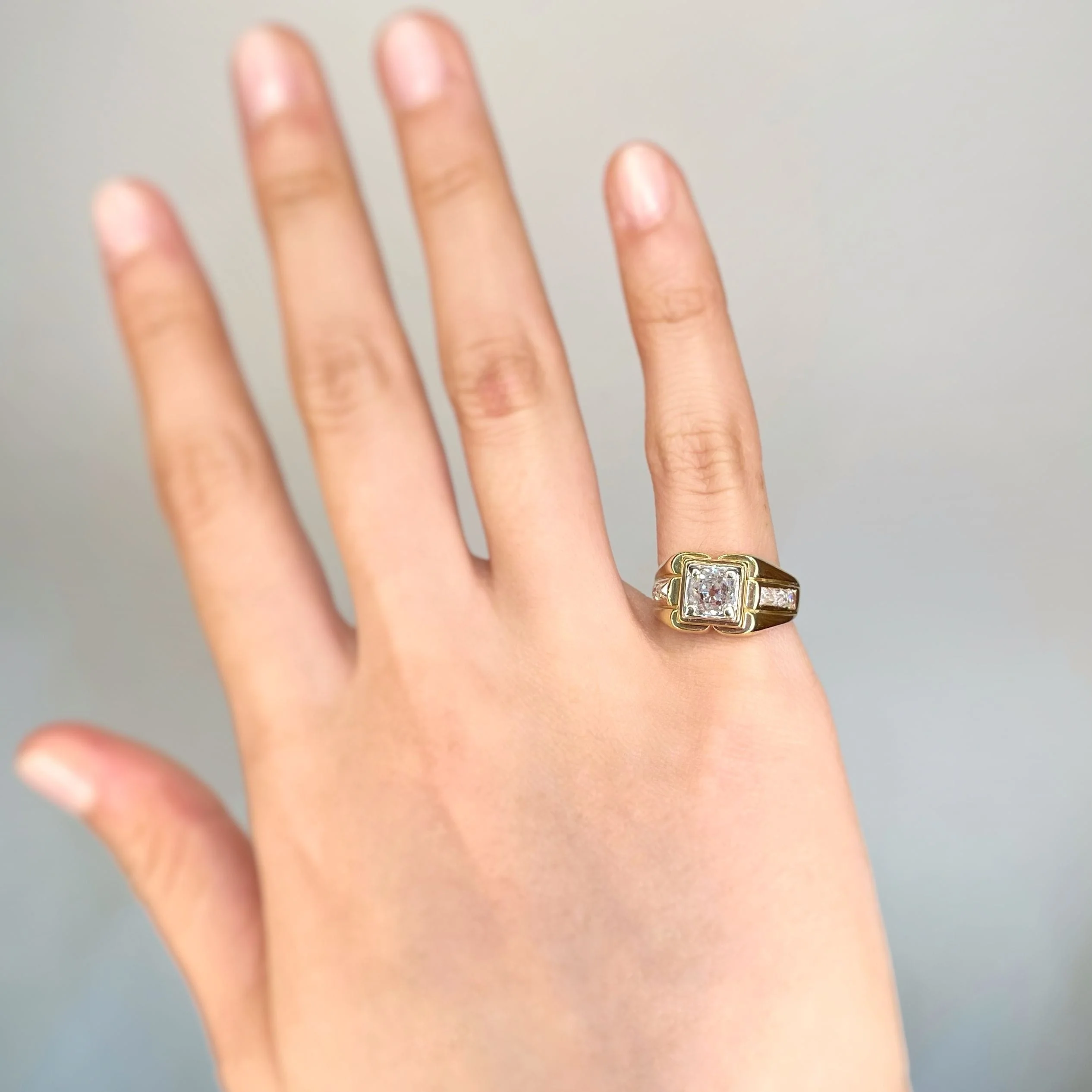 Yellow gold and diamond ring - Image 4