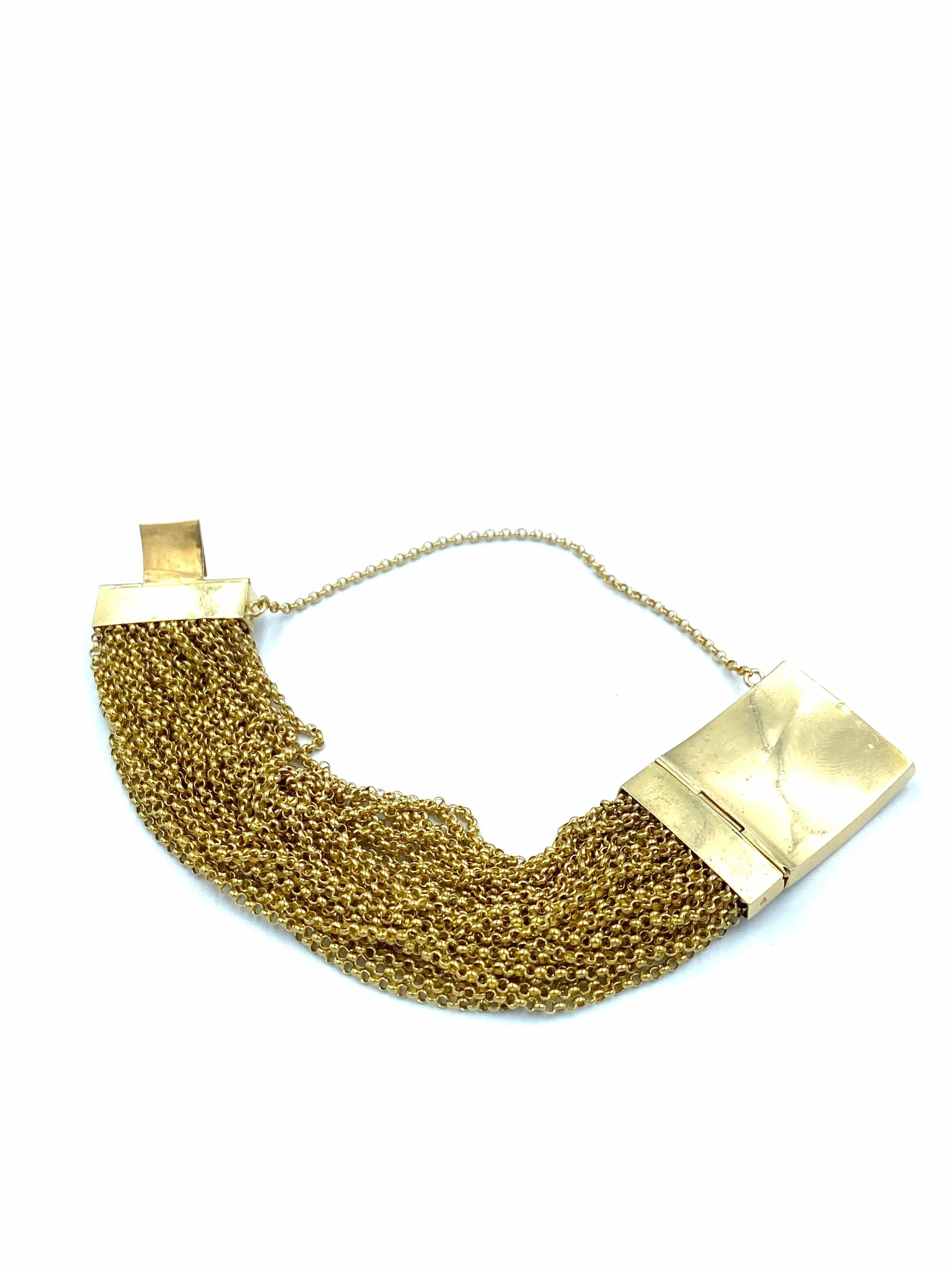 19th century multi-row 18K gold bracelet - Image 3