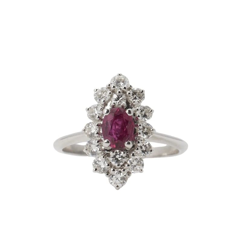 Ruby and diamond ring
