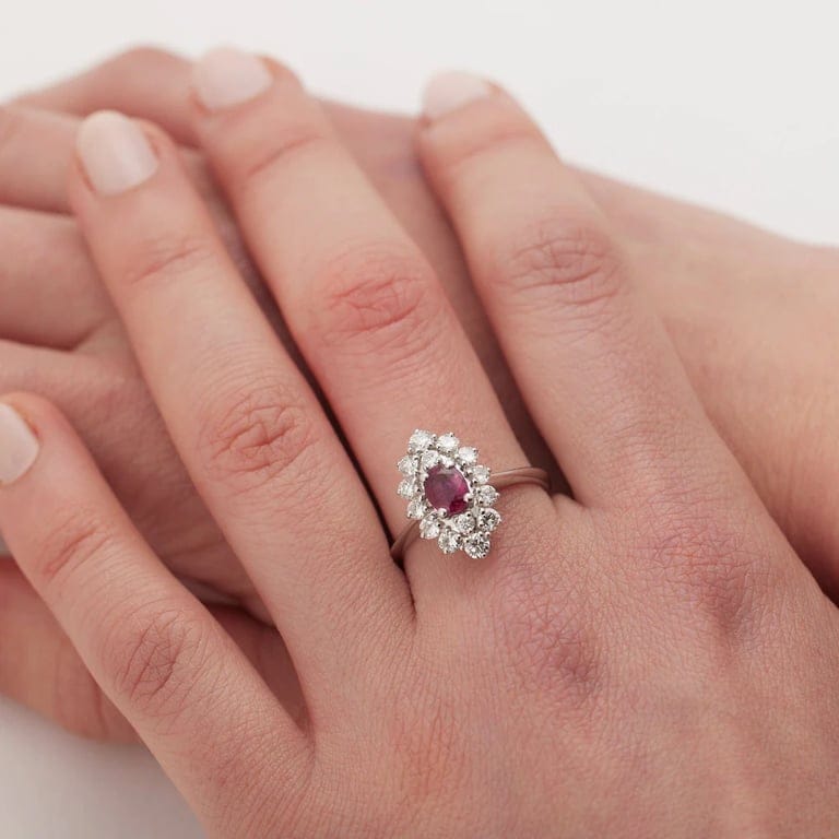 Ruby and diamond ring - Image 3