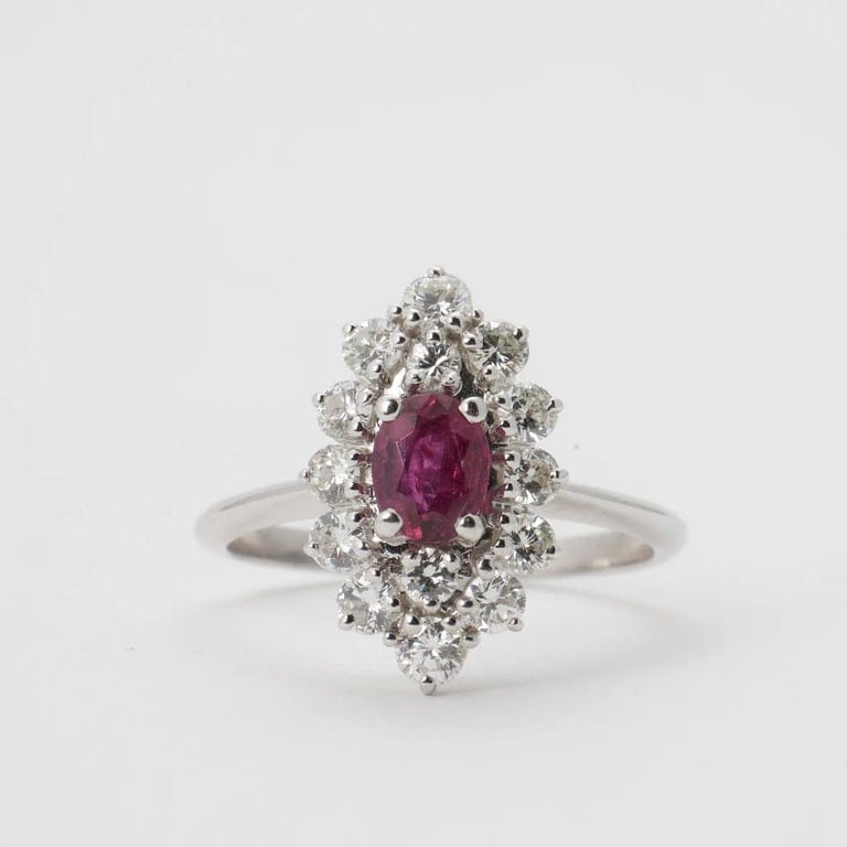 Ruby and diamond ring - Image 4