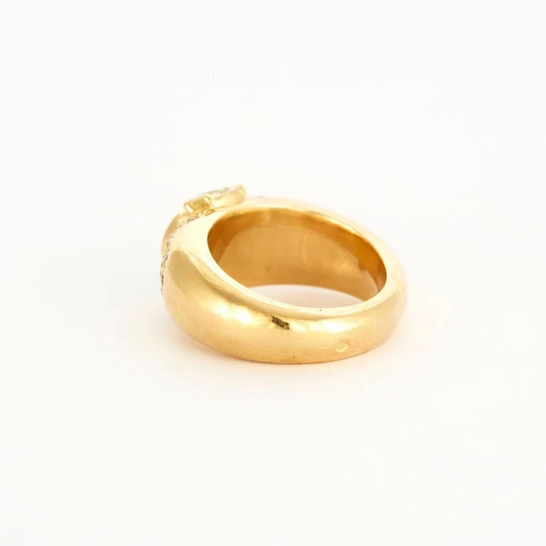 Yellow gold, sapphire, diamond ring - Image 6
