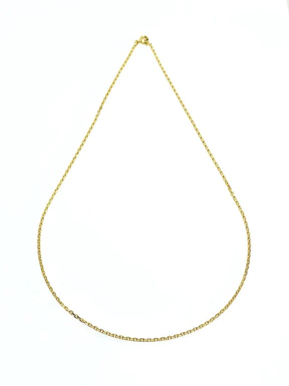 Gold chain with forced mesh