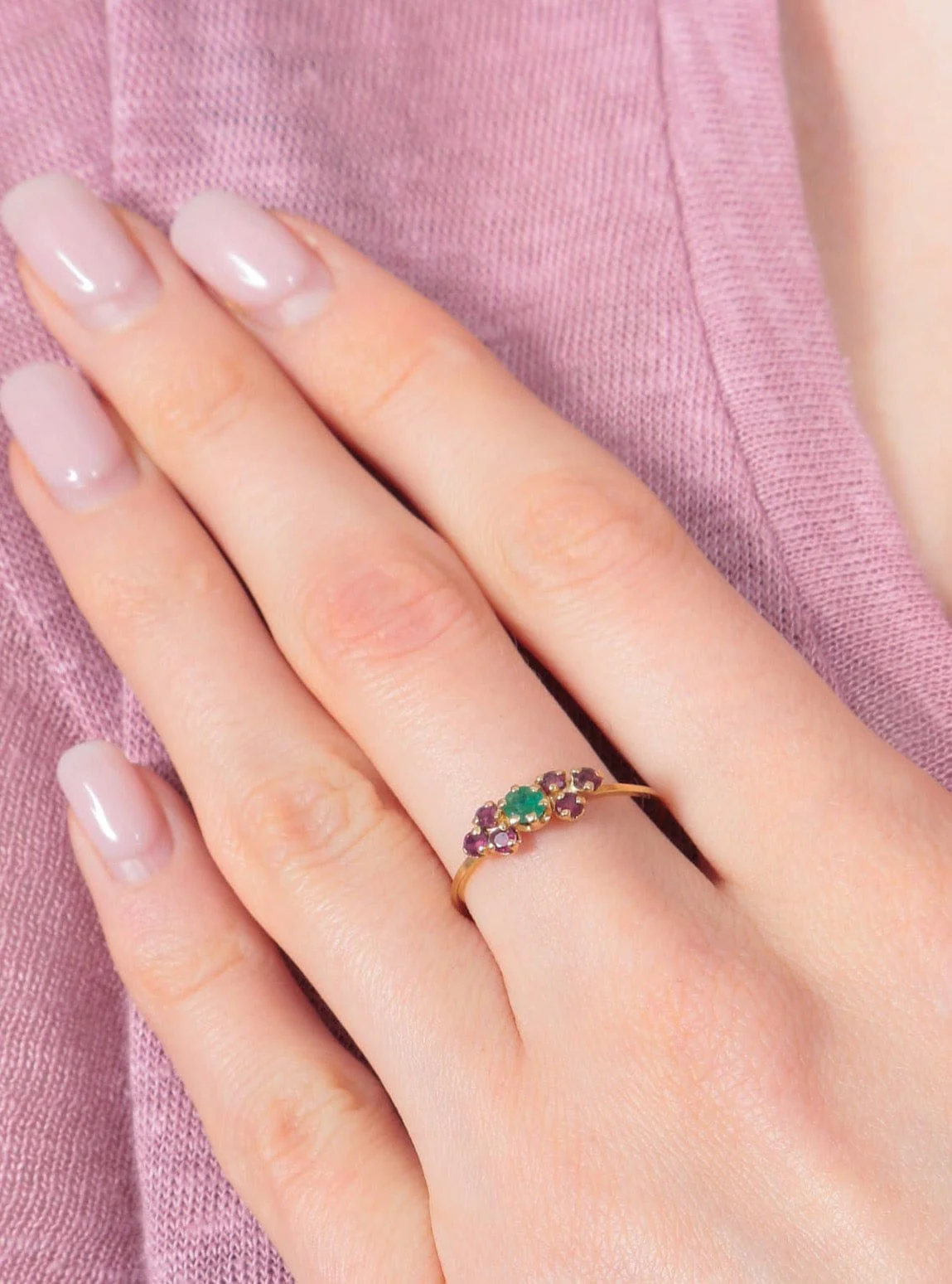 Emerald Garnet Ring - Image 2