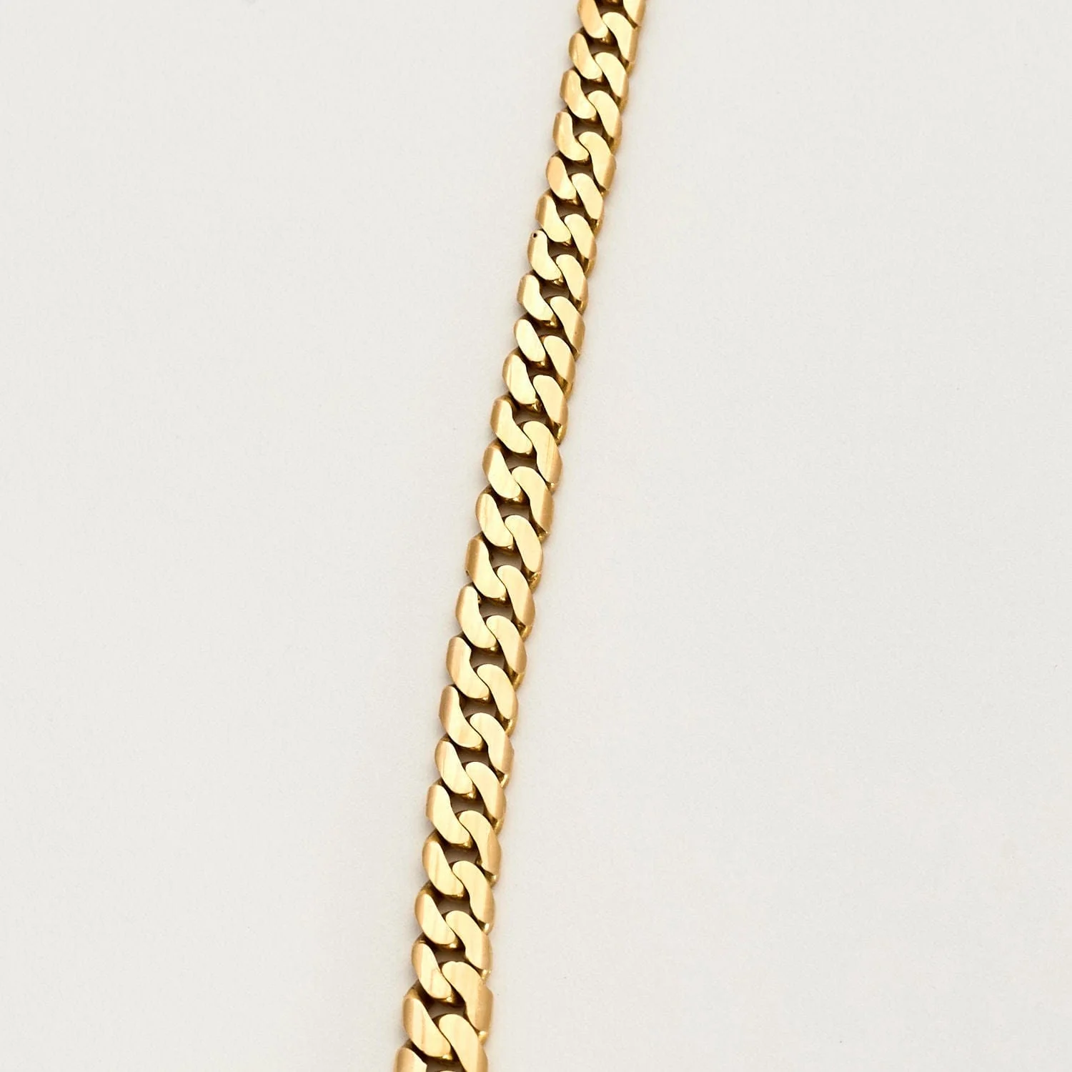 Solid Rose Gold English Curb Chain Necklace - Image 2