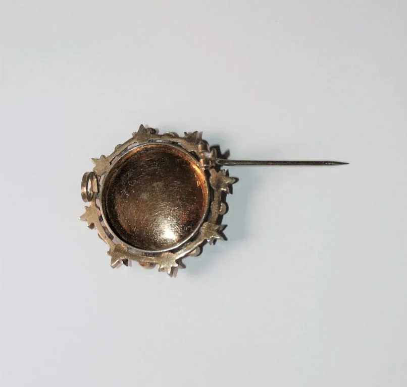 Brooch silver 19th century miniature - Image 10