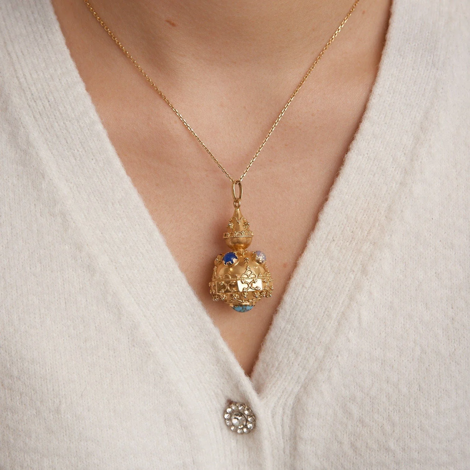 Lantern pendant Yellow gold - Image 6
