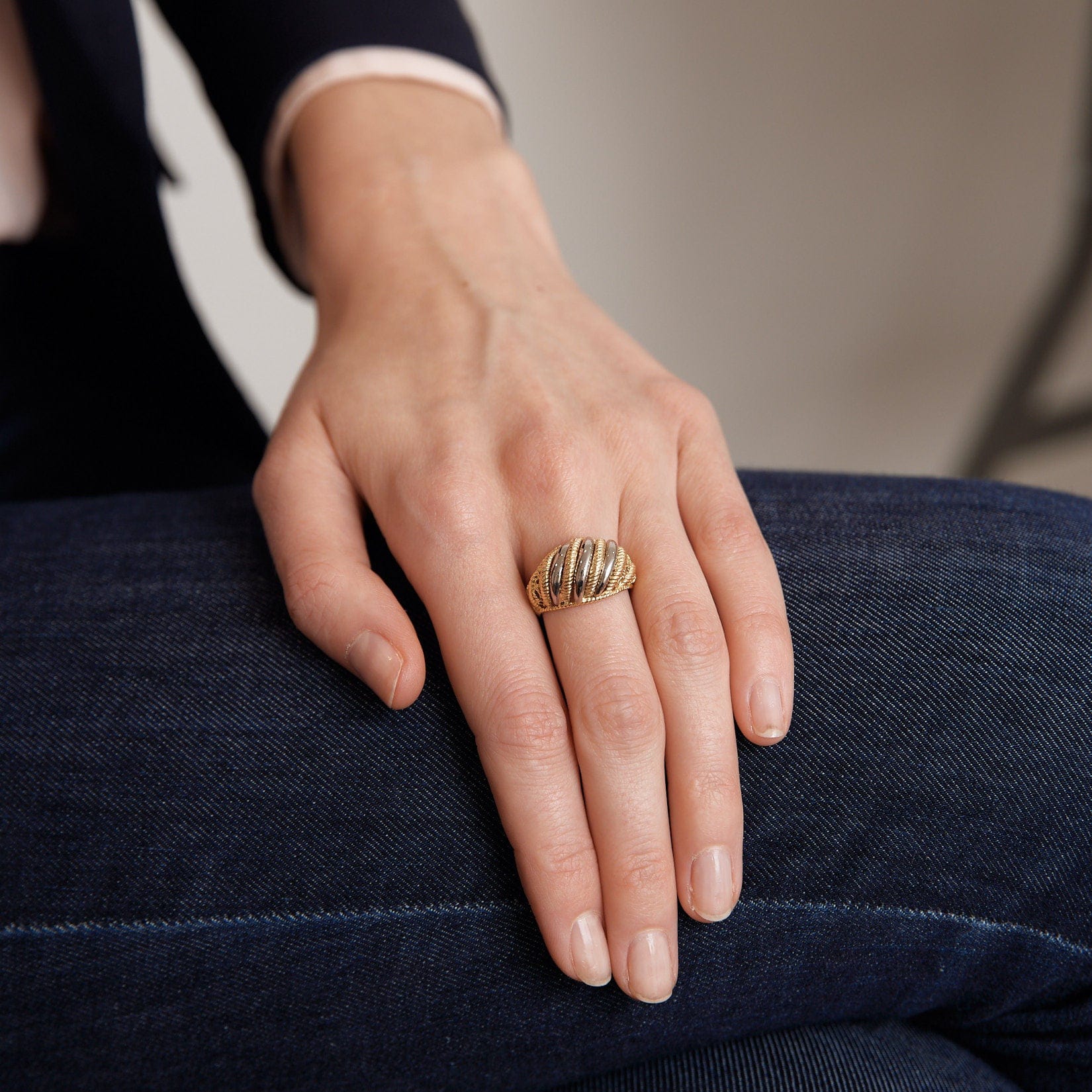 Yellow and white gold ring - Image 5