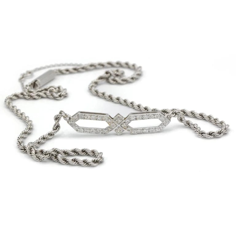Necklace - Gold and diamonds - Image 2