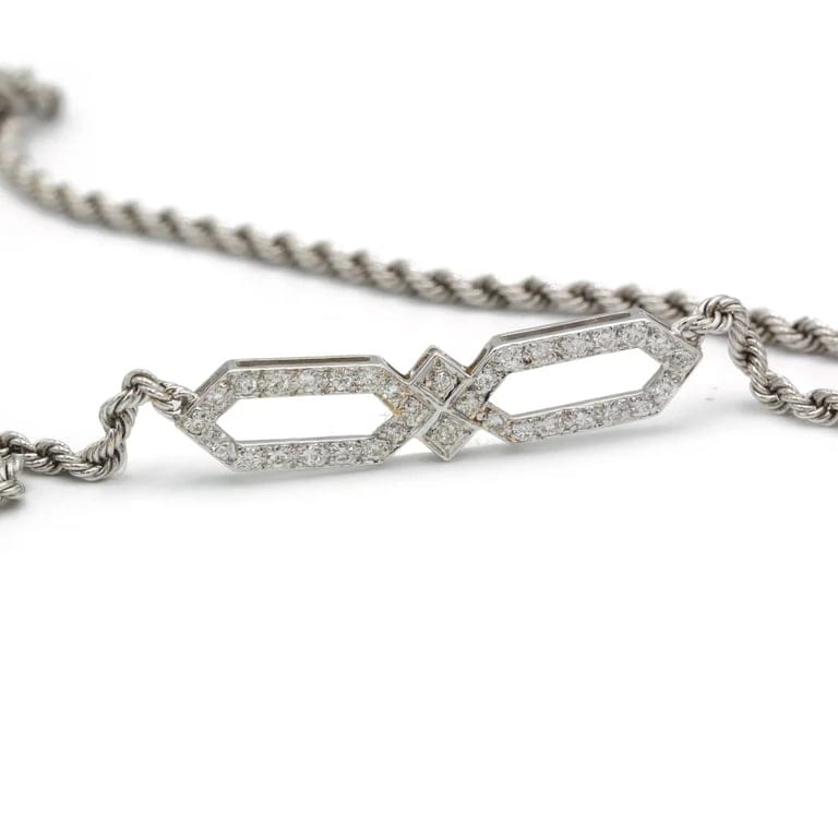 Necklace - Gold and diamonds - Image 3
