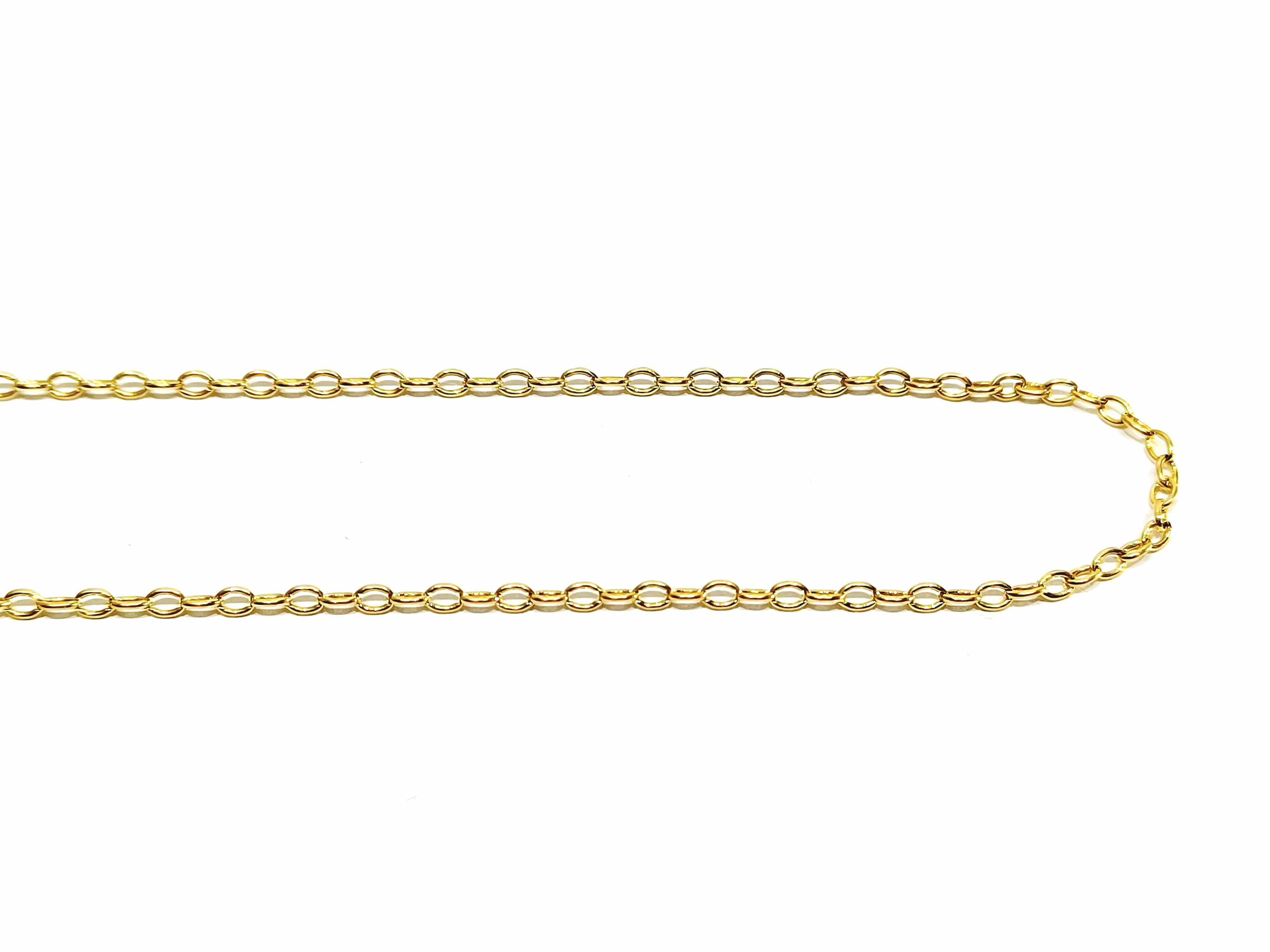 Yellow gold chain with forced mesh - Image 11
