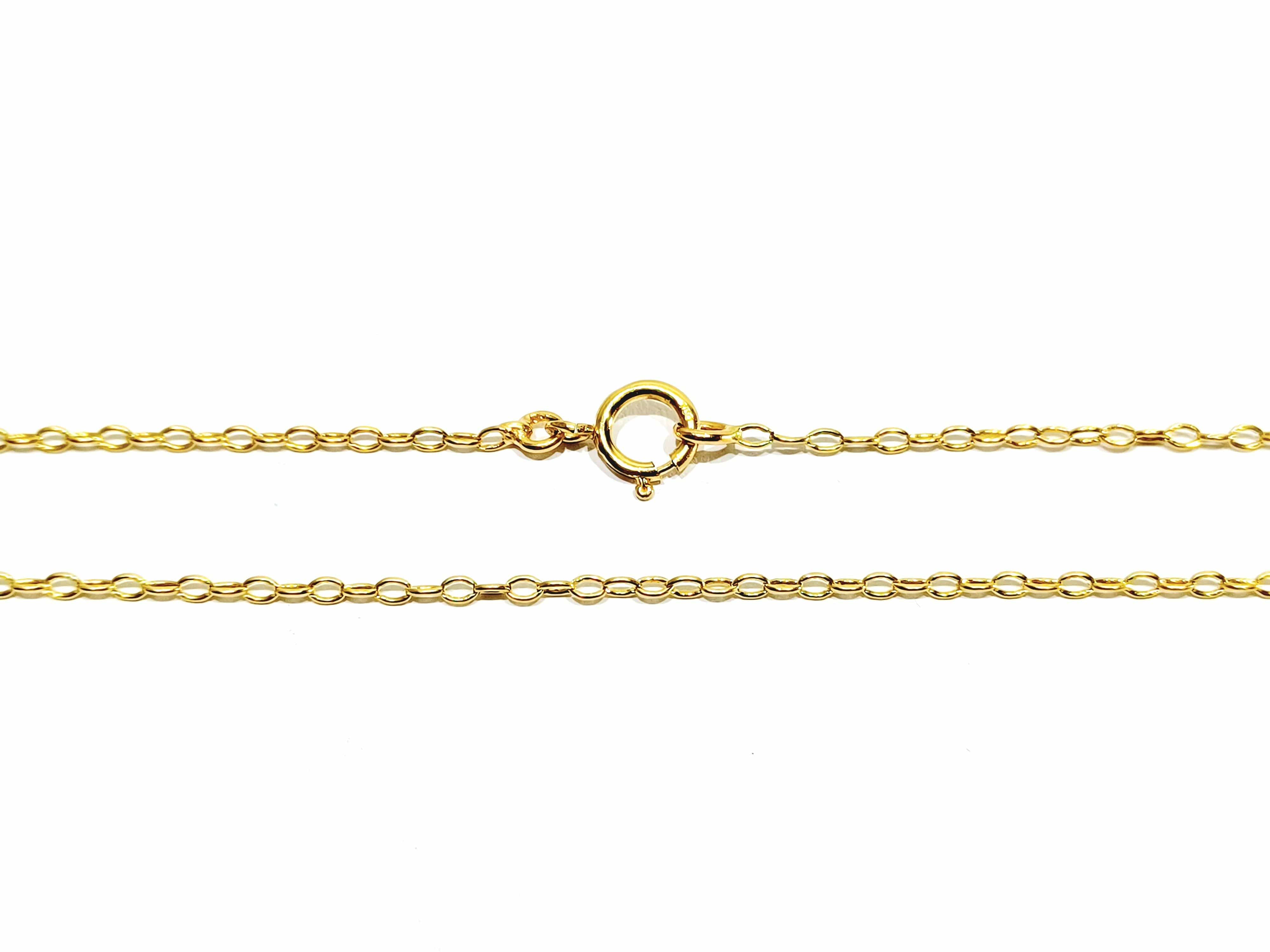 Yellow gold chain with forced mesh - Image 12