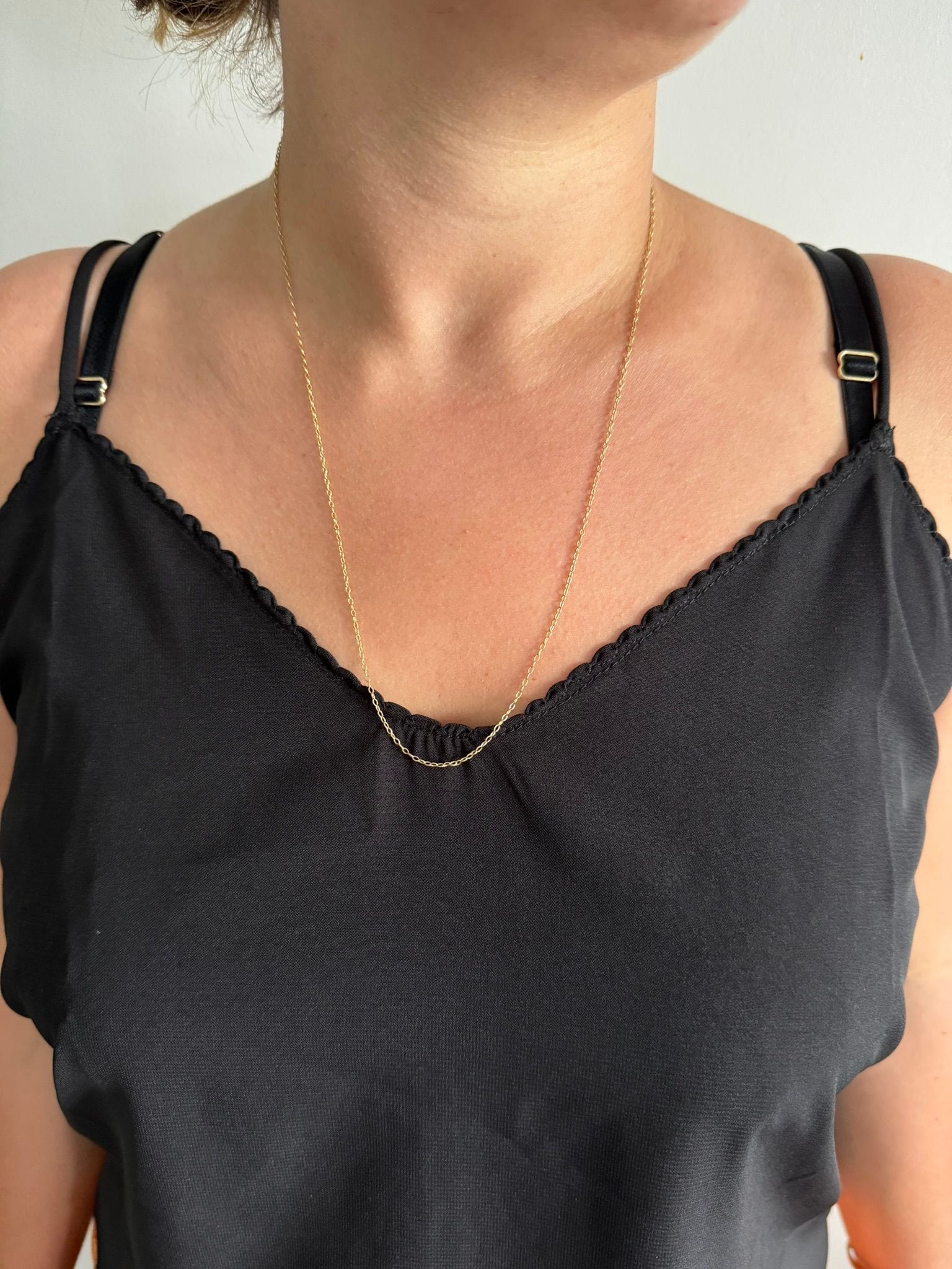 Yellow gold chain with forced mesh - Image 3