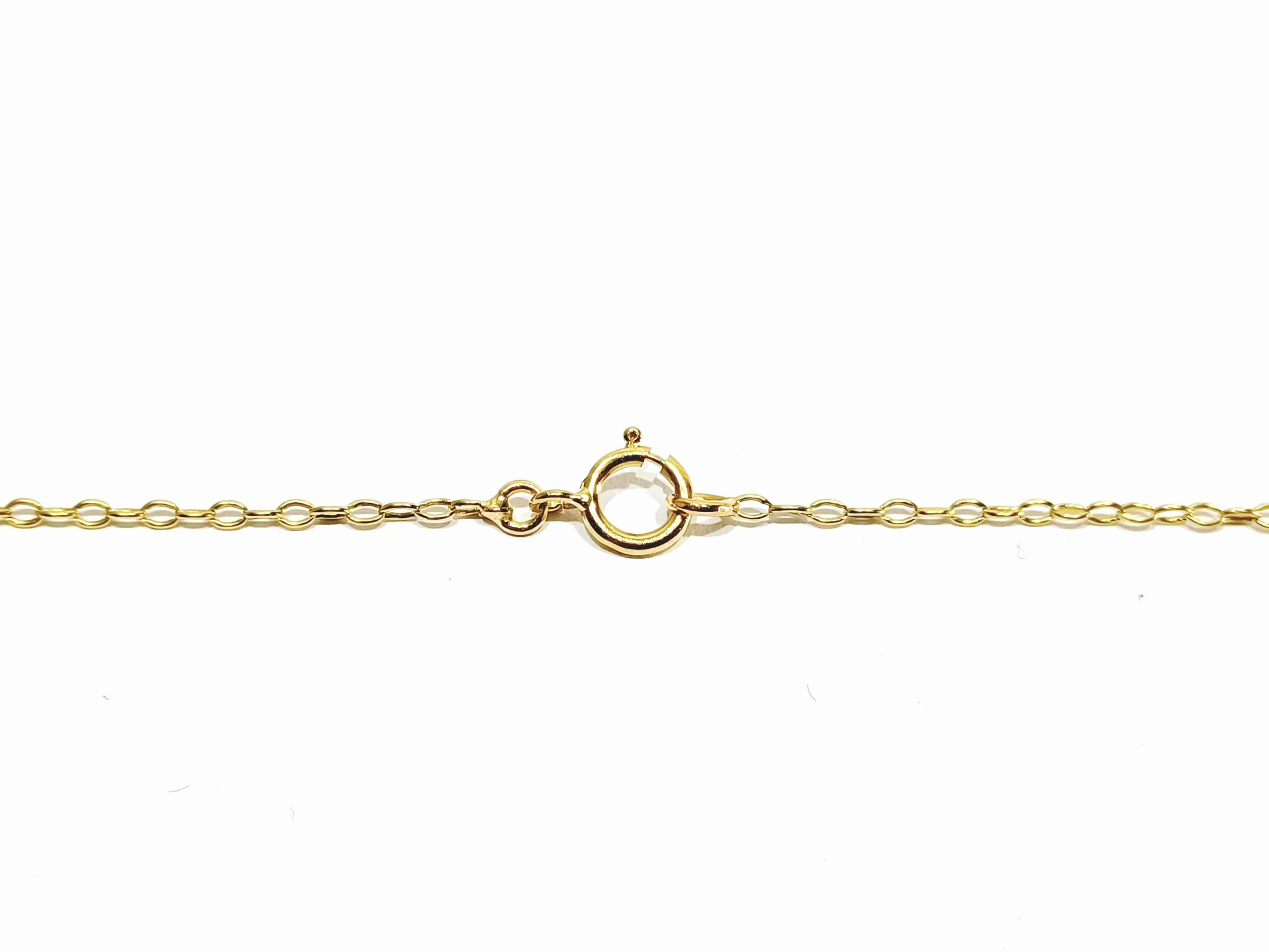 Yellow gold chain with forced mesh - Image 7