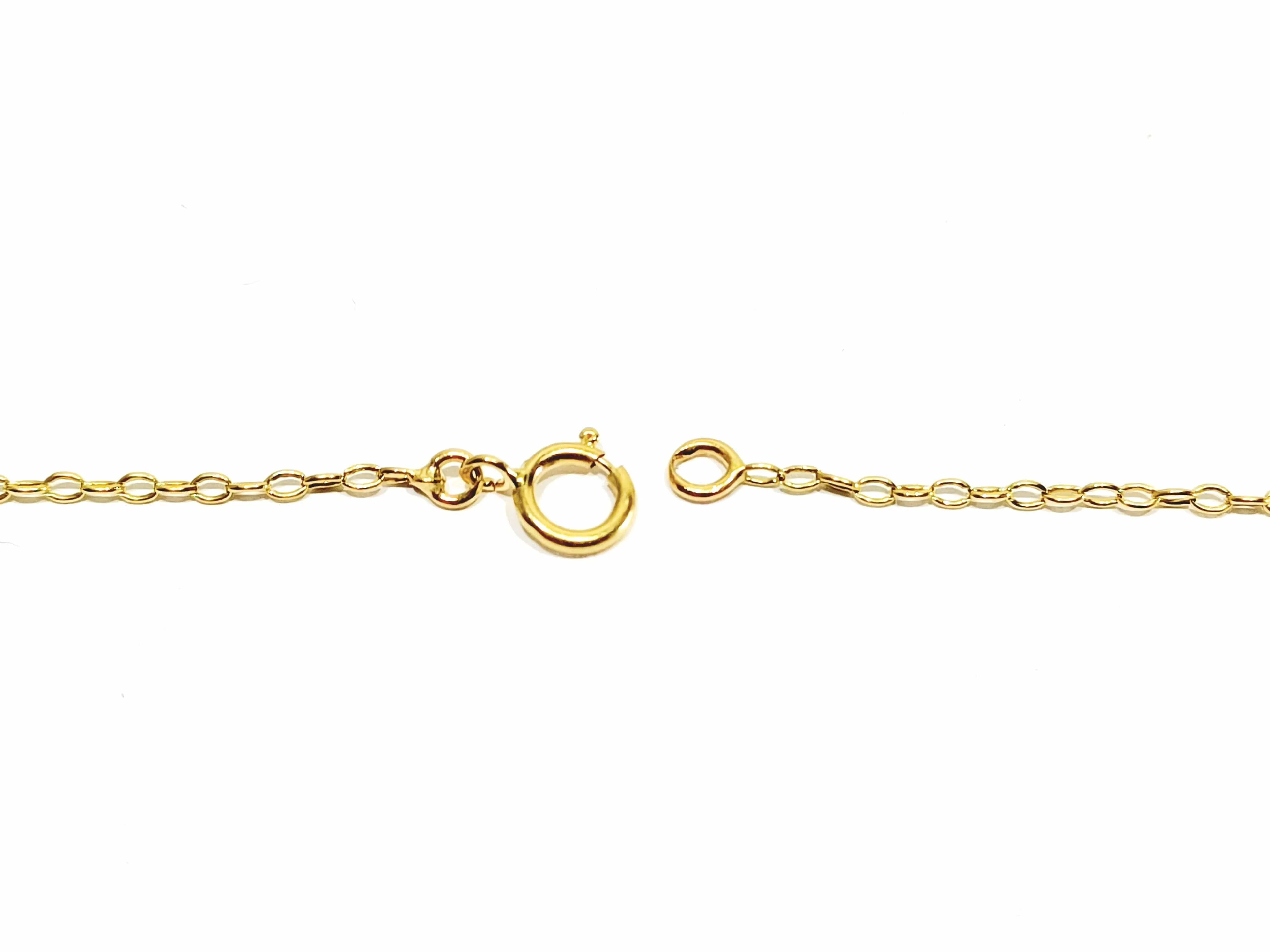 Yellow gold chain with forced mesh - Image 8