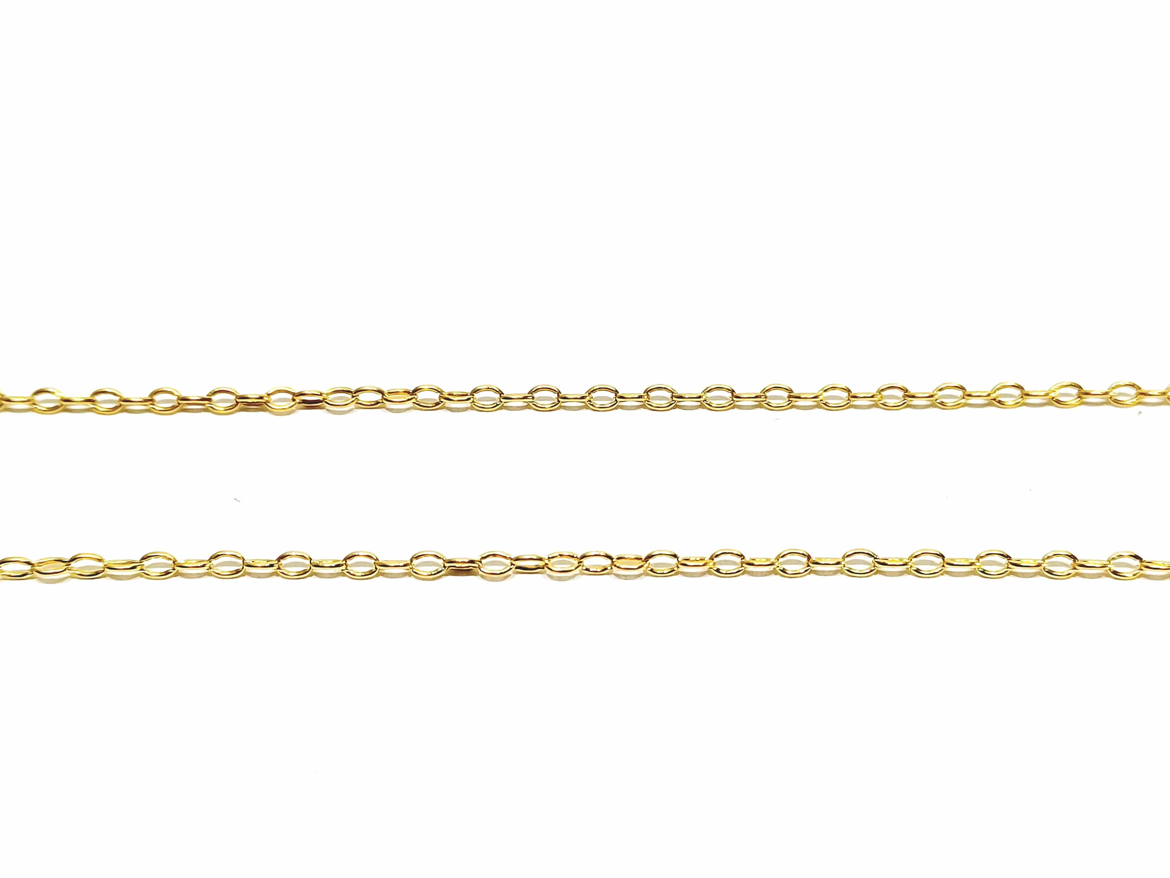 Yellow gold chain with forced mesh - Image 9