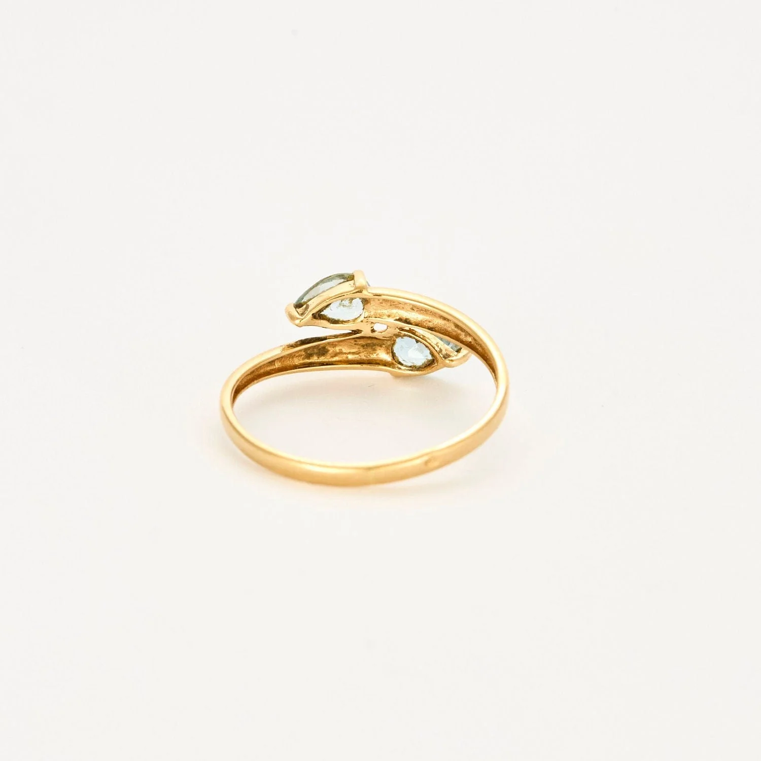 Ring Toi & Moi yellow gold aquamarines - Image 5