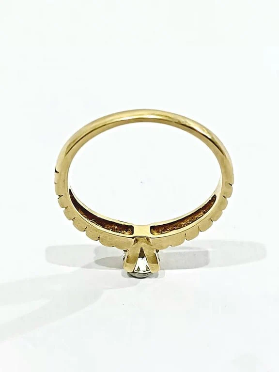 Solitaire Ring Yellow Gold Diamond 0.30ct - Image 13