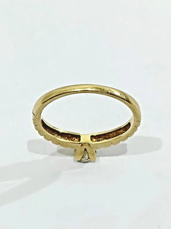Solitaire Ring Yellow Gold Diamond 0.30ct - Image 14