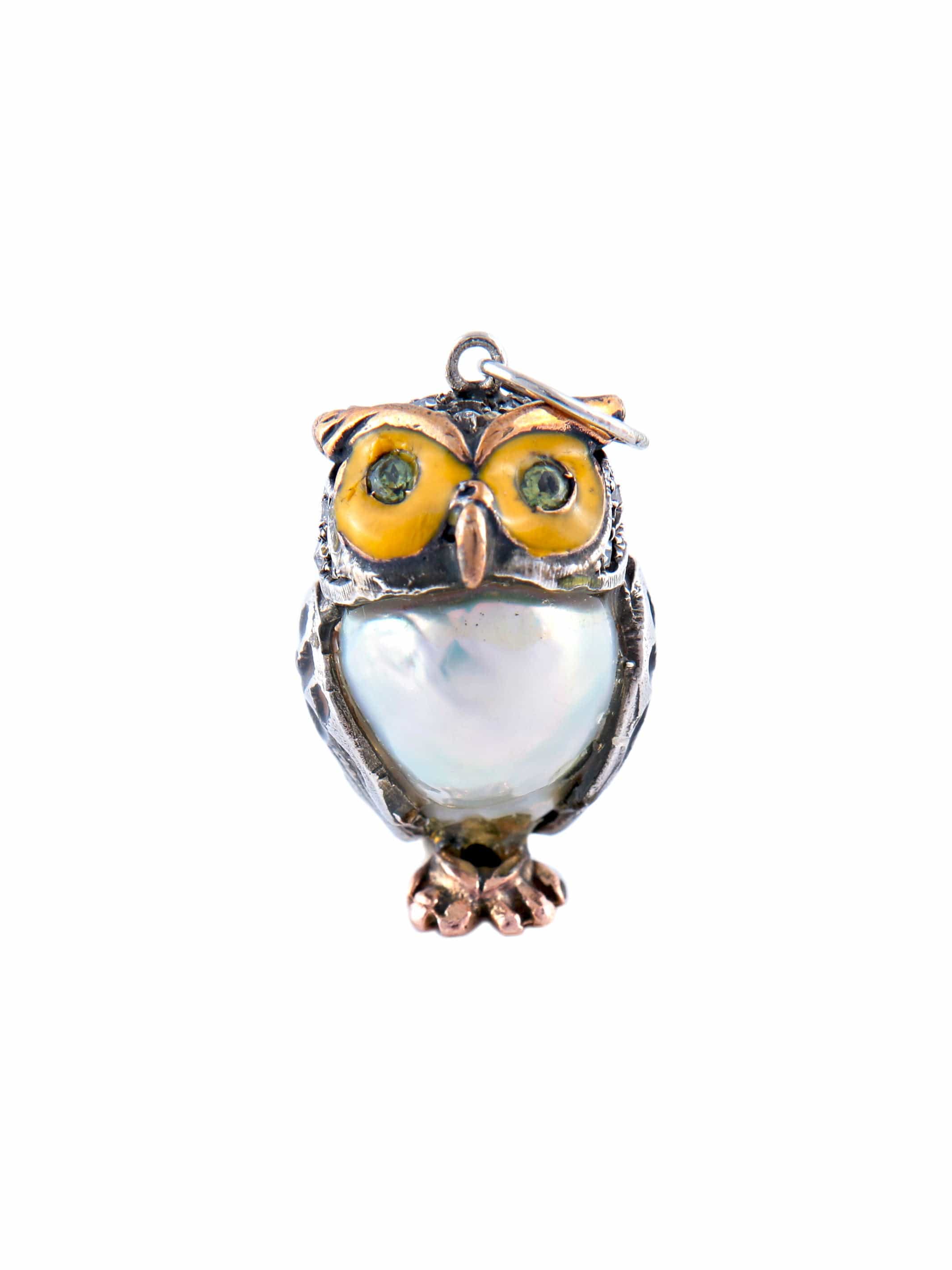 Pendant silver Baroque Pearl Enamel - Image 2