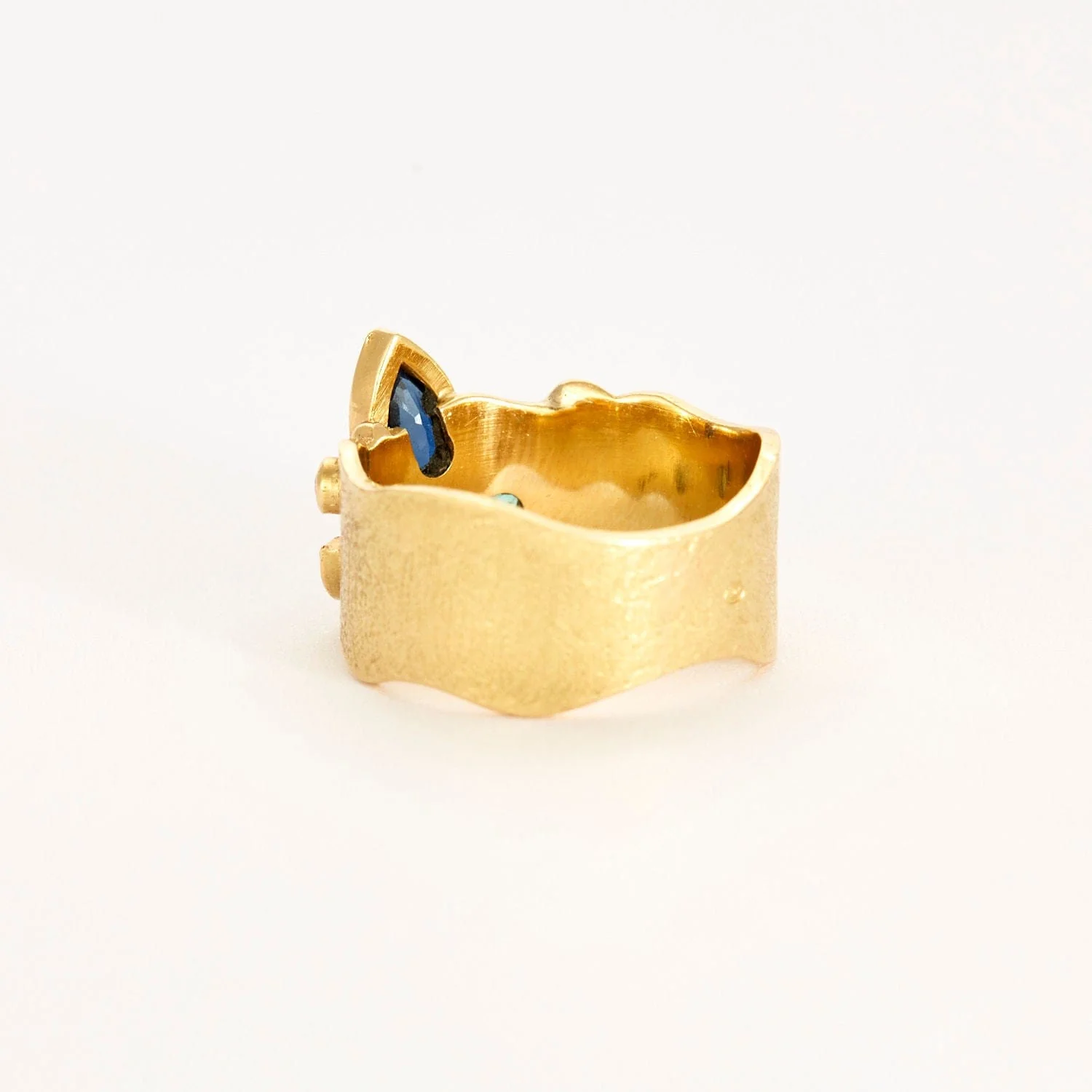 Sapphire Emerald Diamond Ring - Image 4