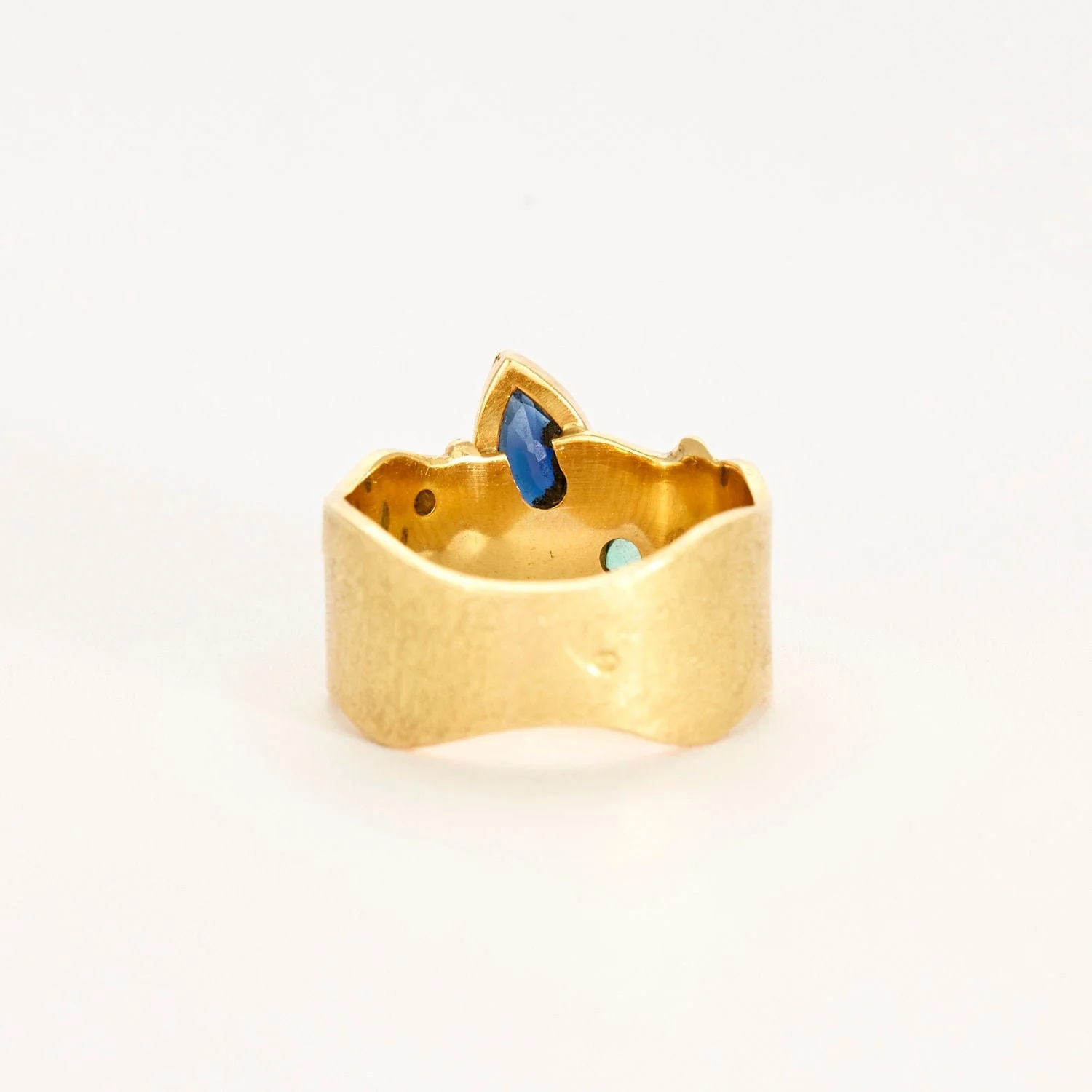 Sapphire Emerald Diamond Ring - Image 5
