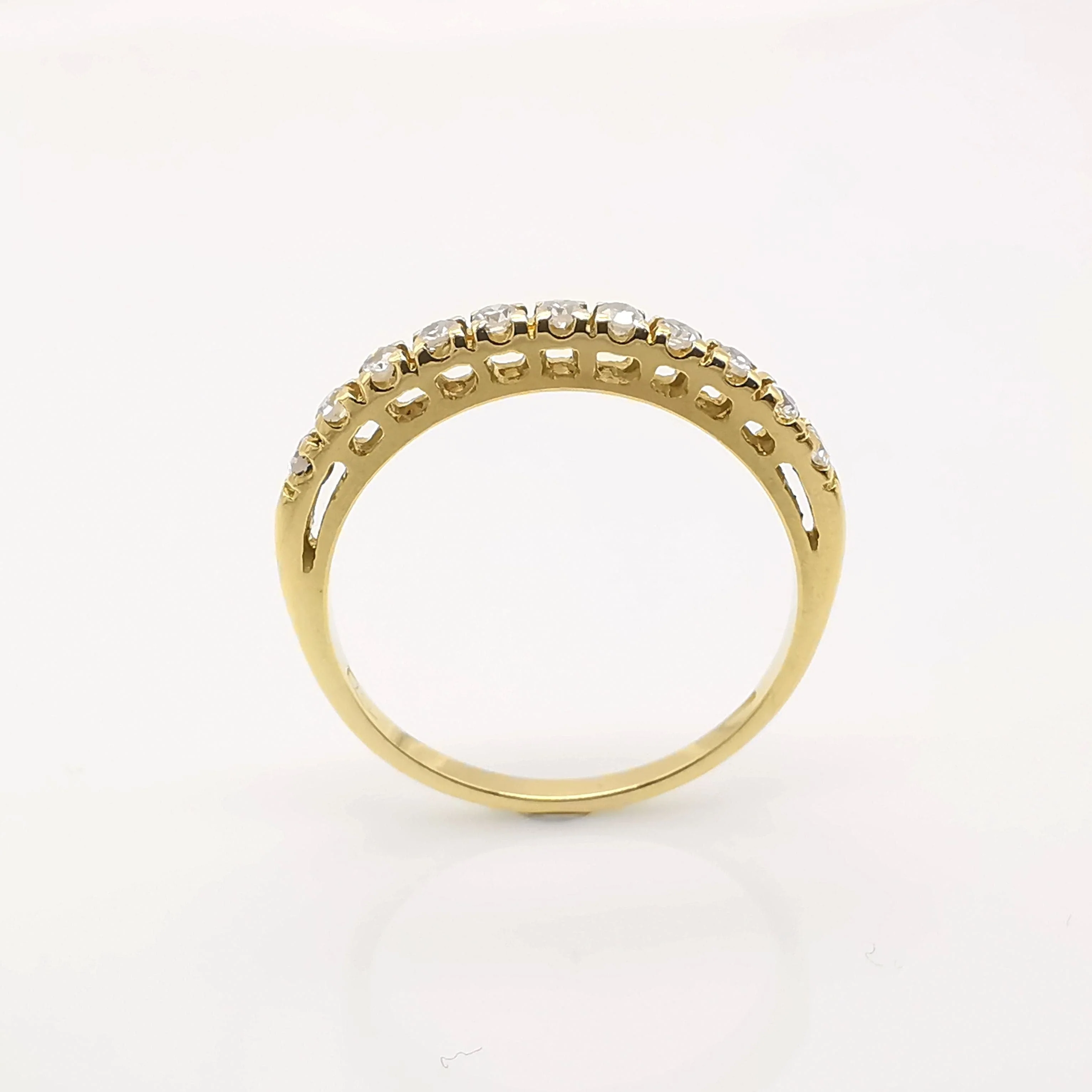 Yellow gold and diamond ring - Image 3