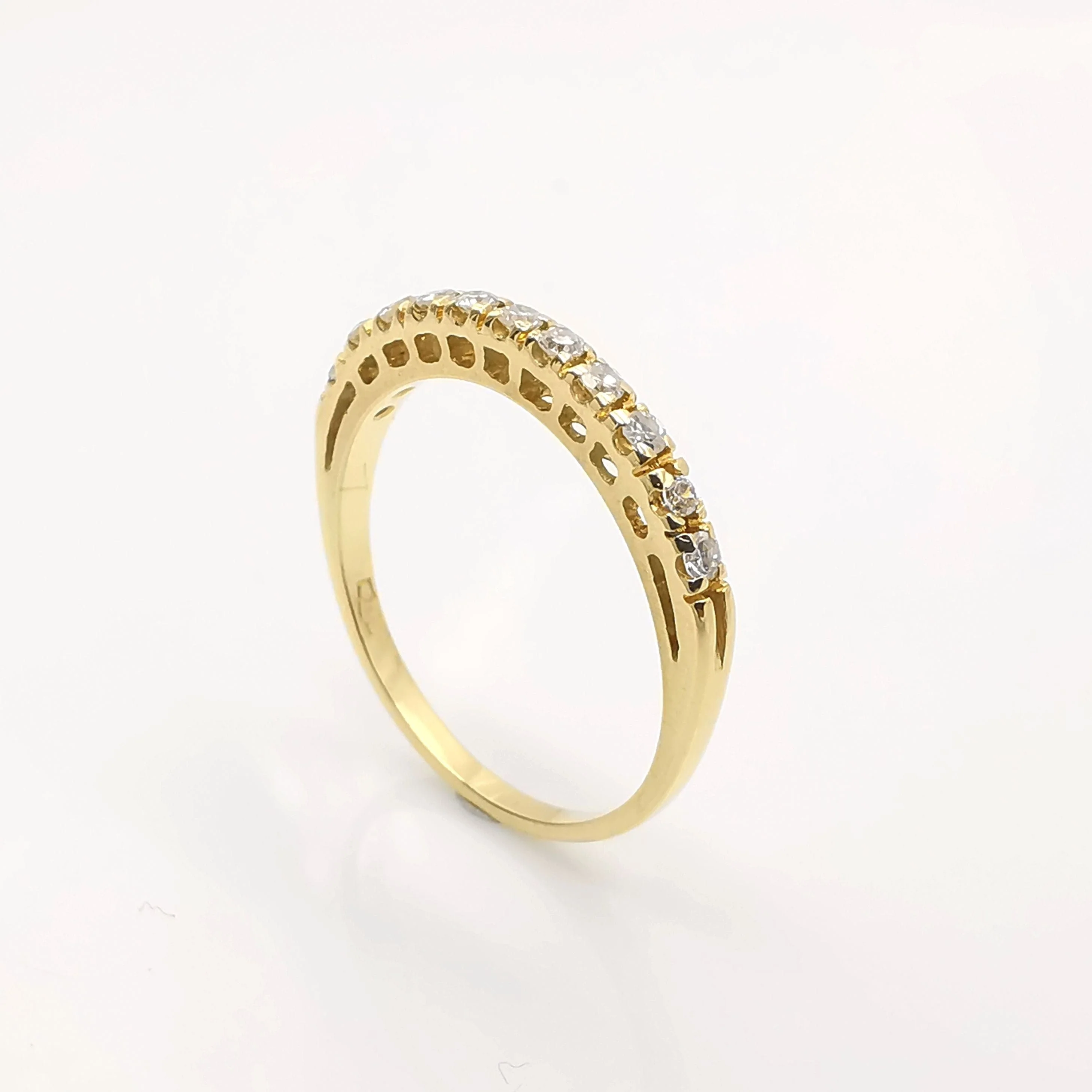 Yellow gold and diamond ring - Image 5