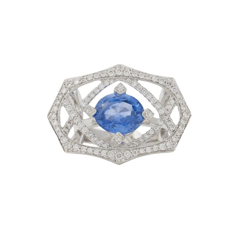 Sapphire and diamond ring