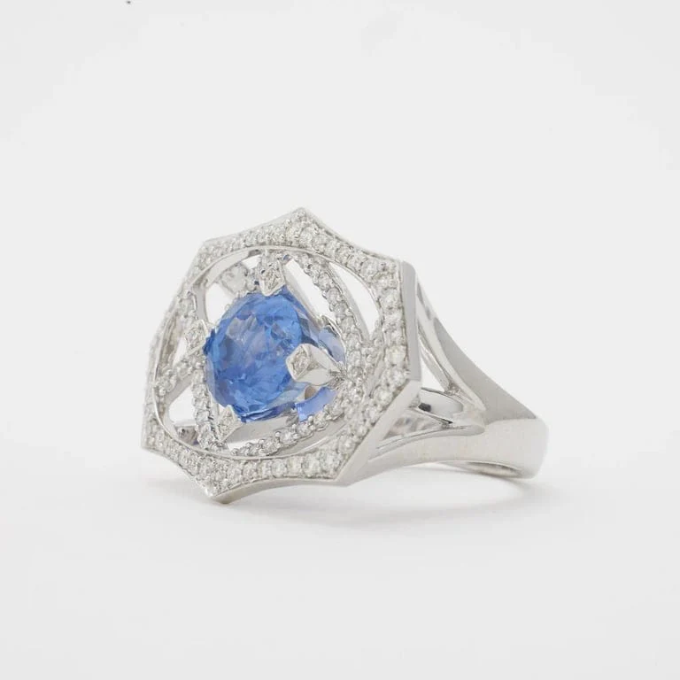 Sapphire and diamond ring - Image 3