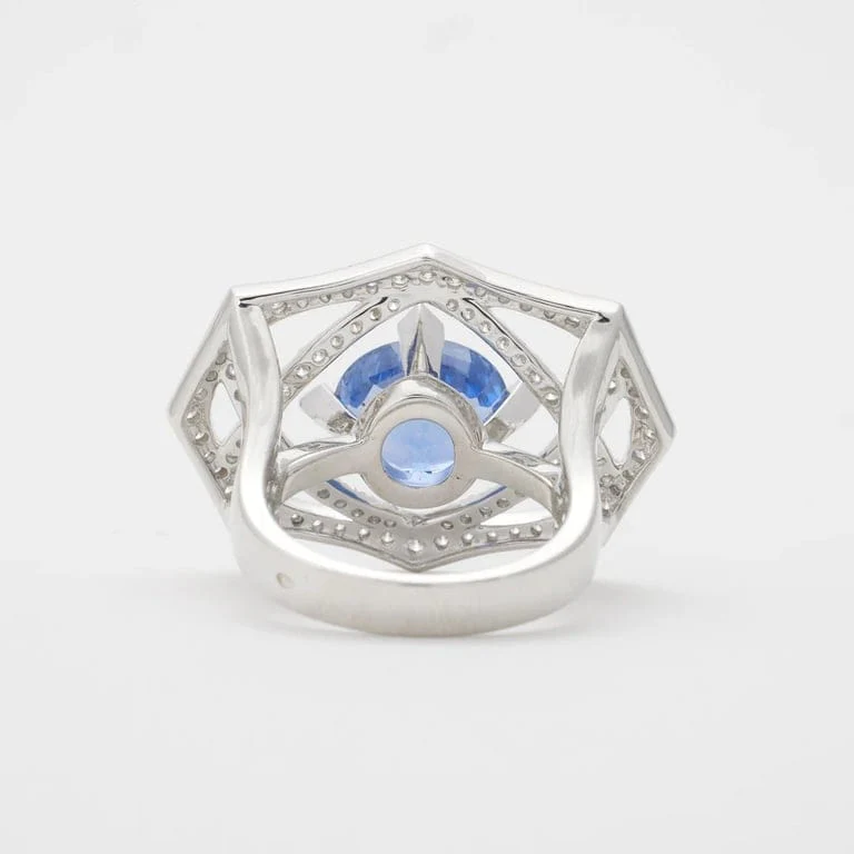 Sapphire and diamond ring - Image 6