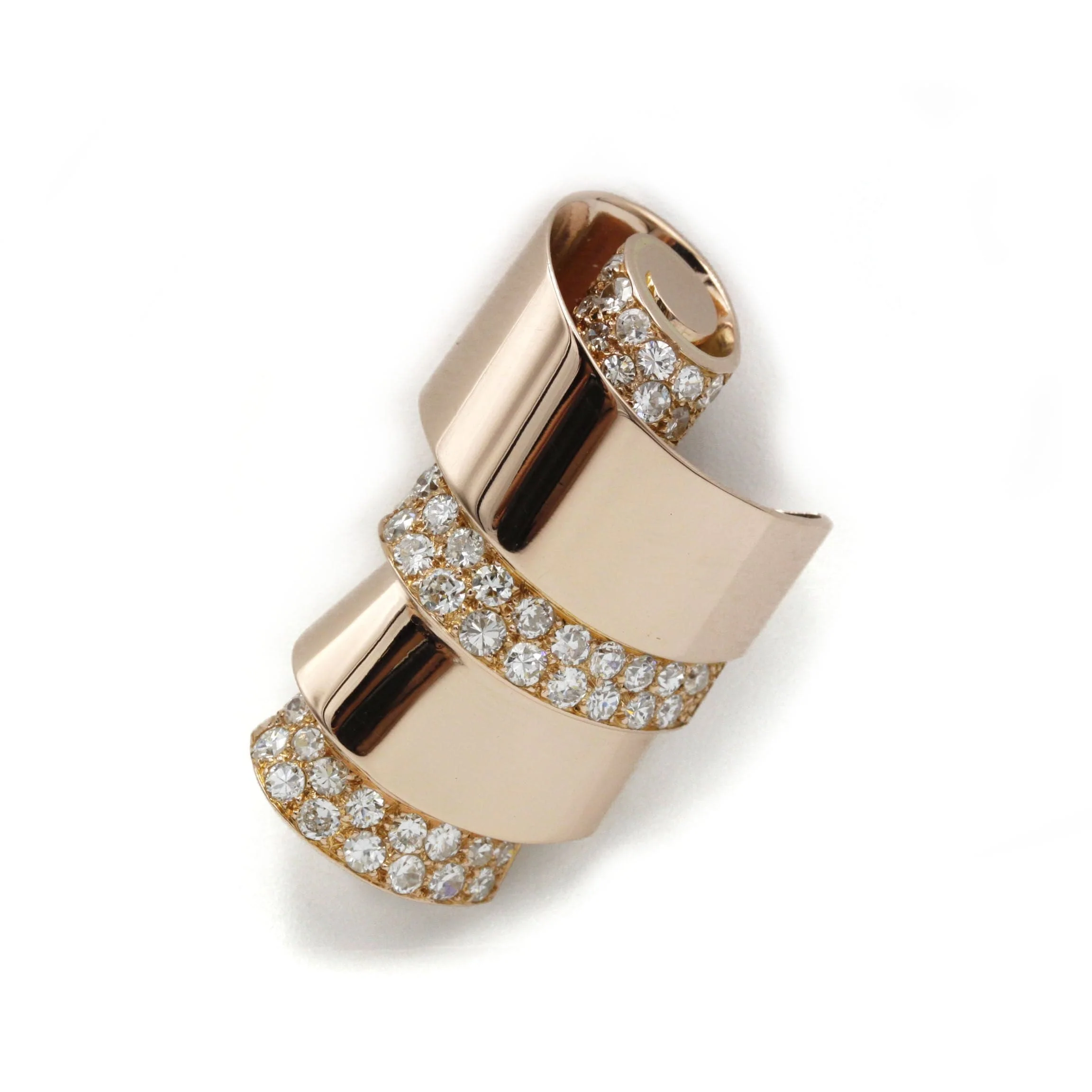 Rose gold diamond clip
