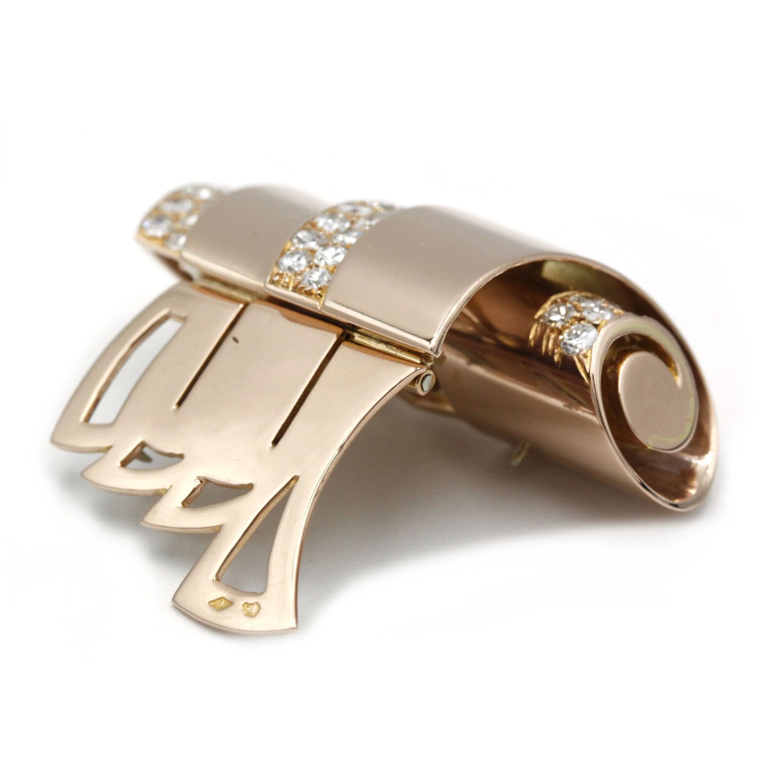Rose gold diamond clip - Image 2
