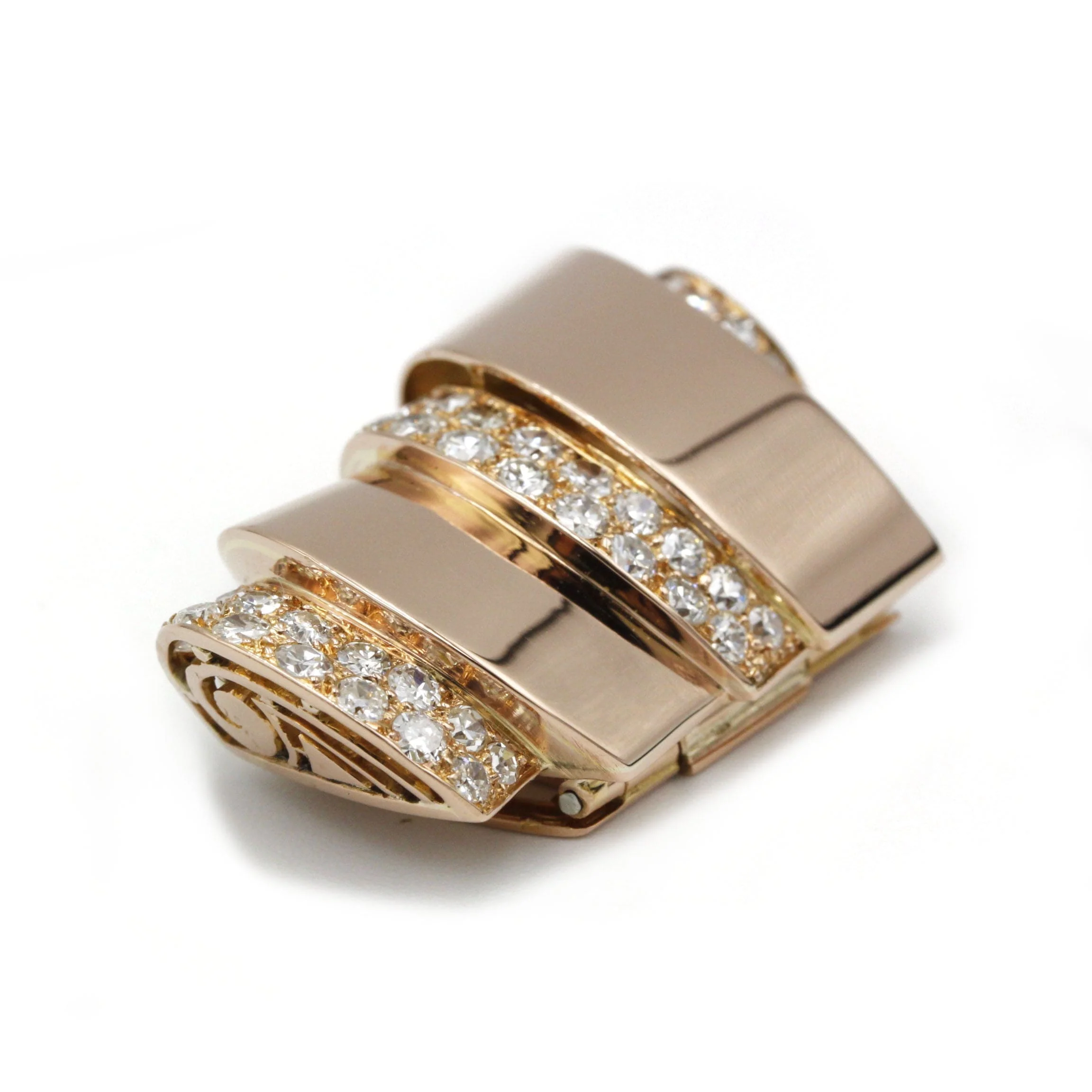 Rose gold diamond clip - Image 4