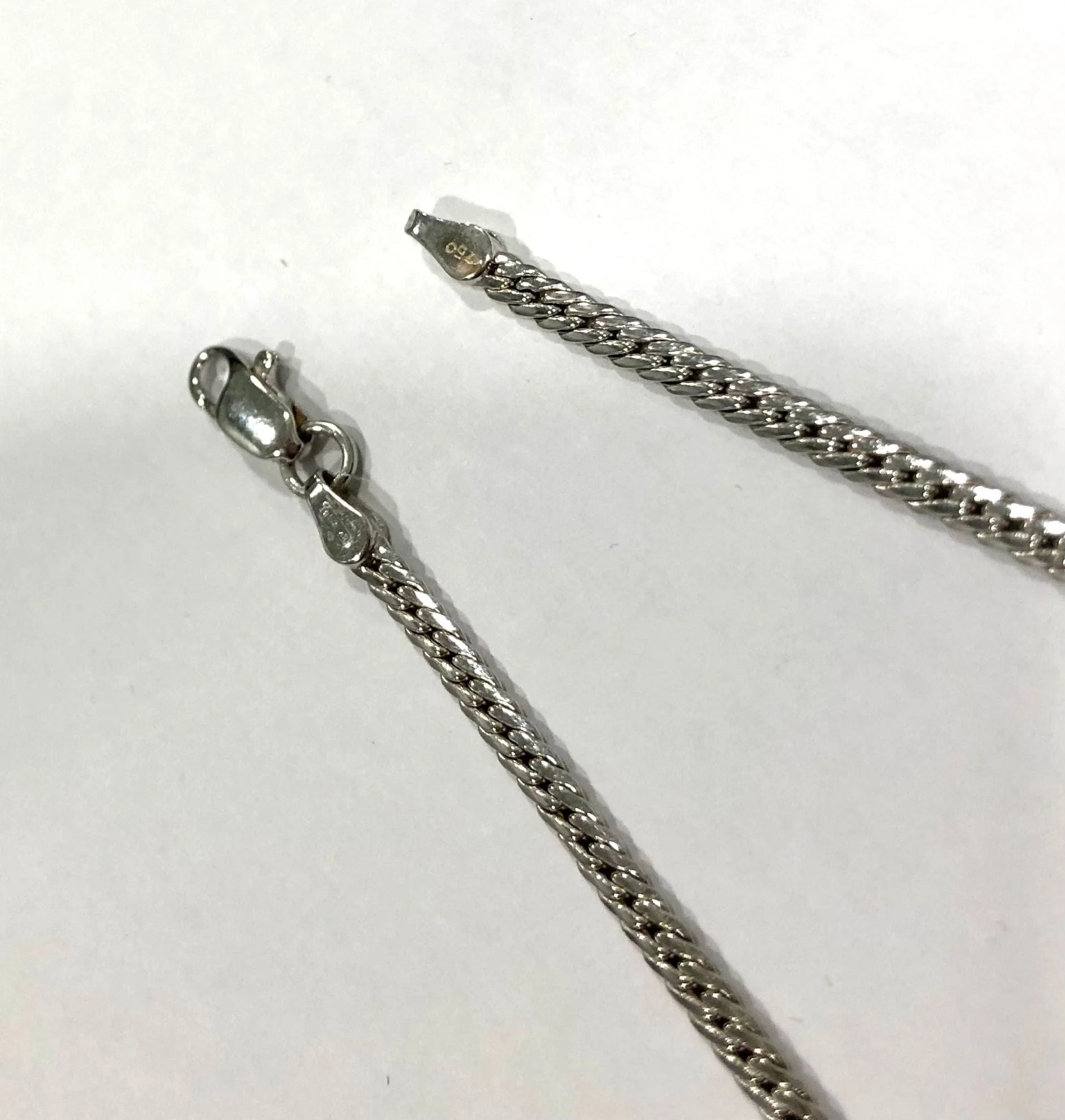 White gold and diamond necklace