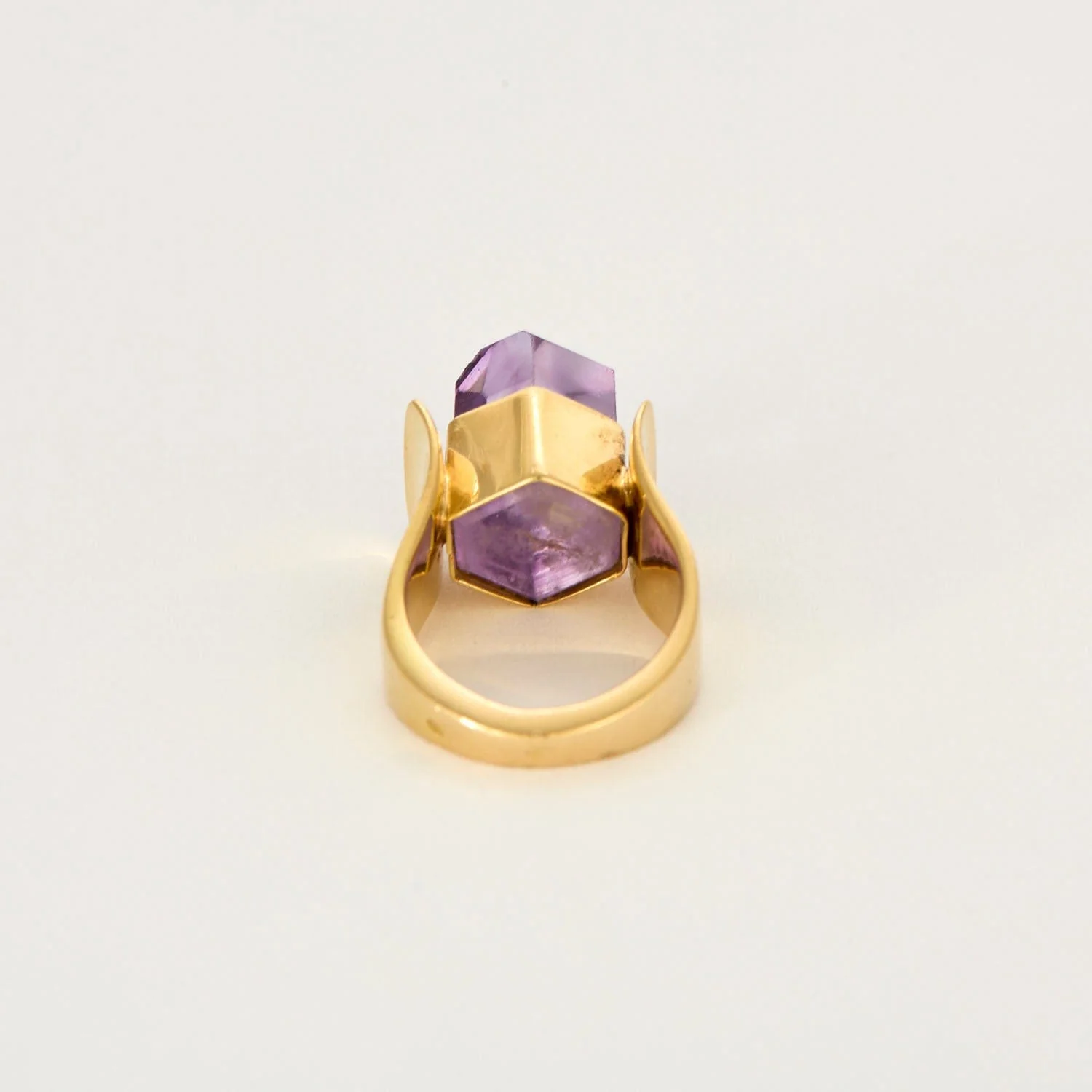 Yellow Gold Amethyst Ring - Image 2